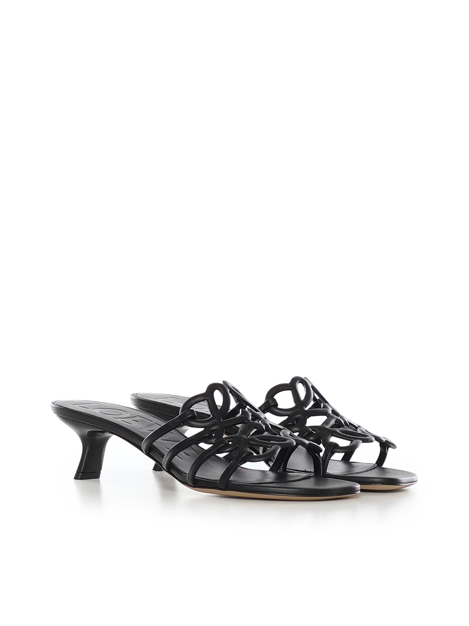 Slide Anagram Petal in pelle di vitello LPEA465X07 1100 LOEWE 