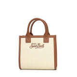 Borsa Vanity mini in canvas e pelle VANMI001 01517L MC2 SAINT BARTH 