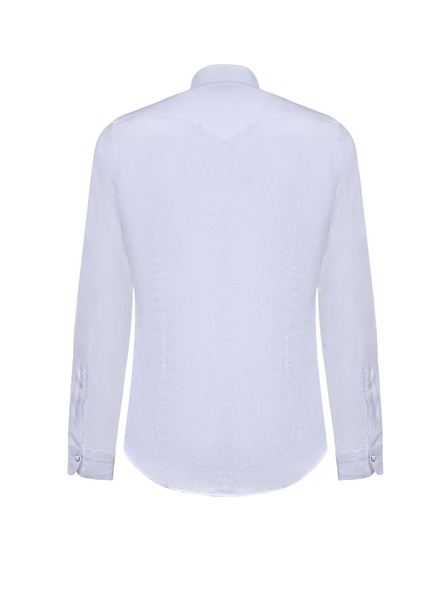 Camicia Savoy in lino SAVOY BIANCO GALIANO 