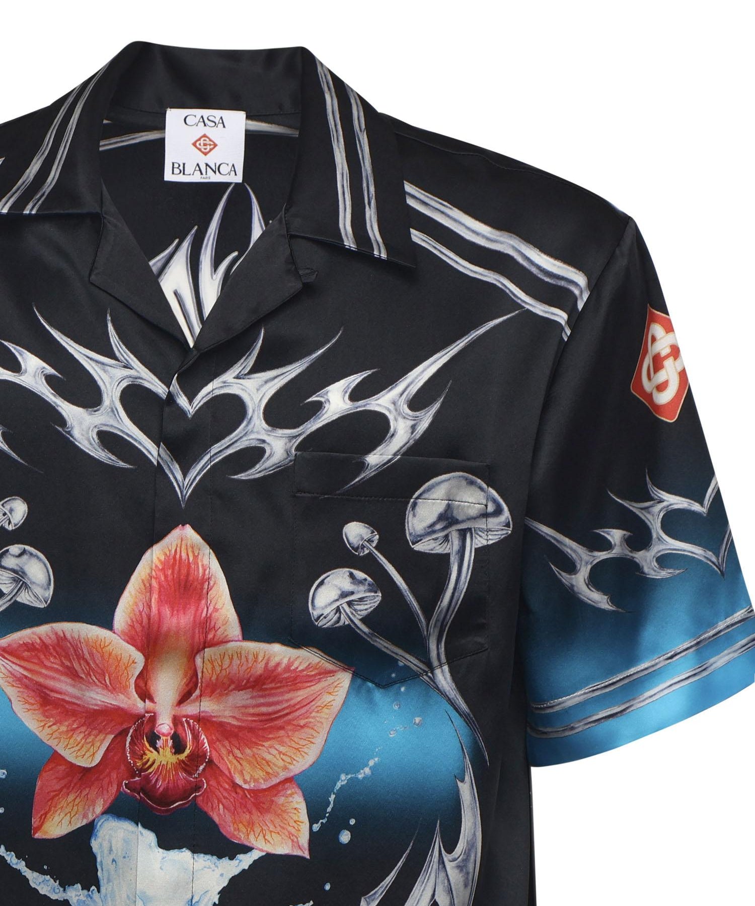 Camicia Blades in raso di seta MAW25SH003 03 CASABLANCA 