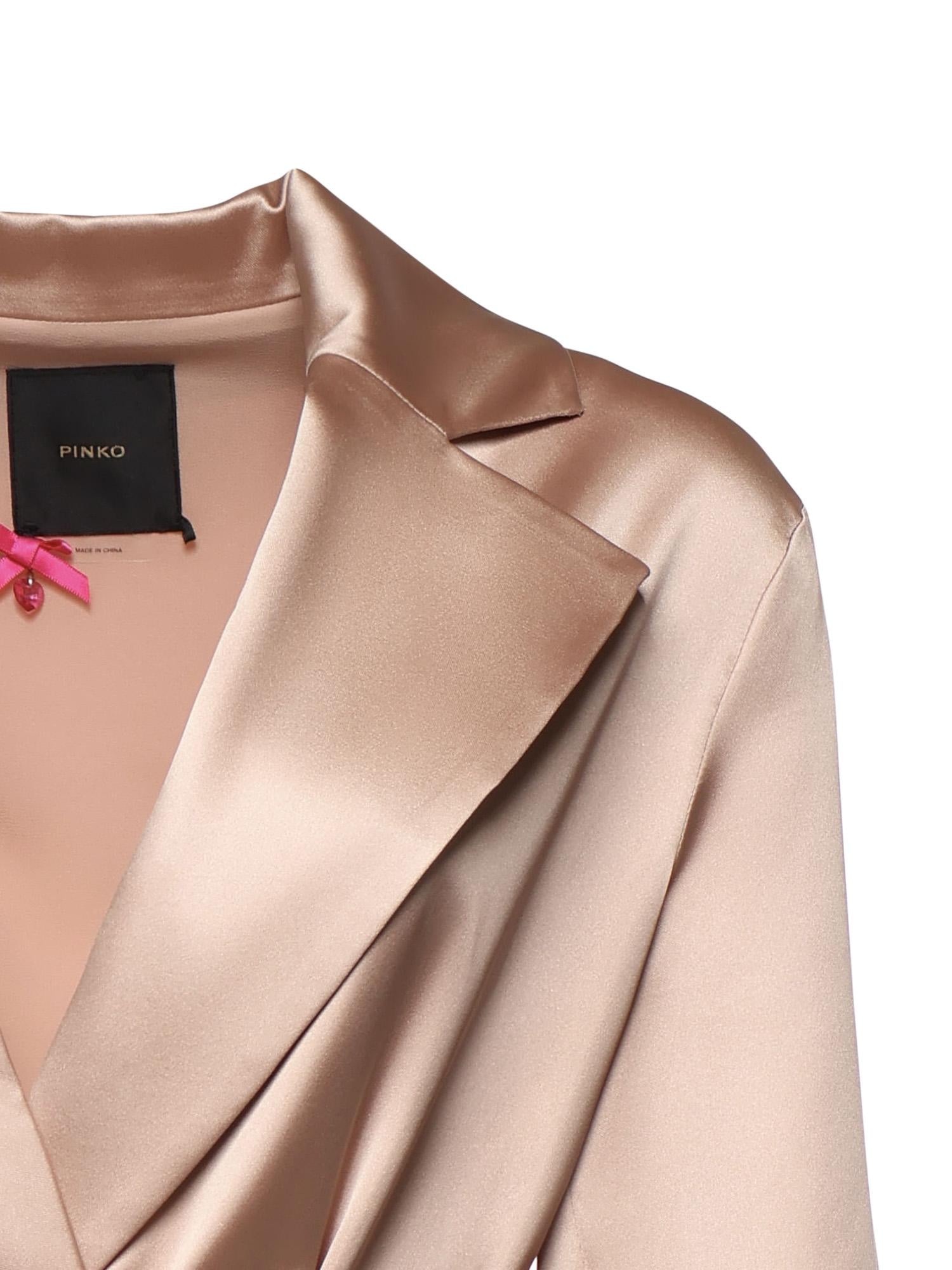 Trench in satin con frange 106431 A33DQ35 PINKO 