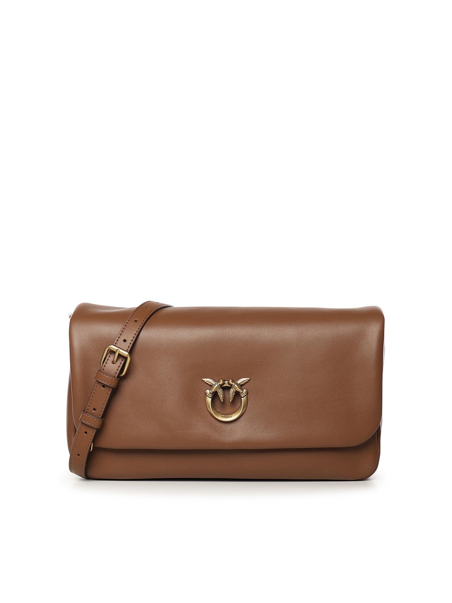 Borsa a tracolla Love Bag Click Soft Horizontal Handle in pelle 106178 A0QOL17Q PINKO 