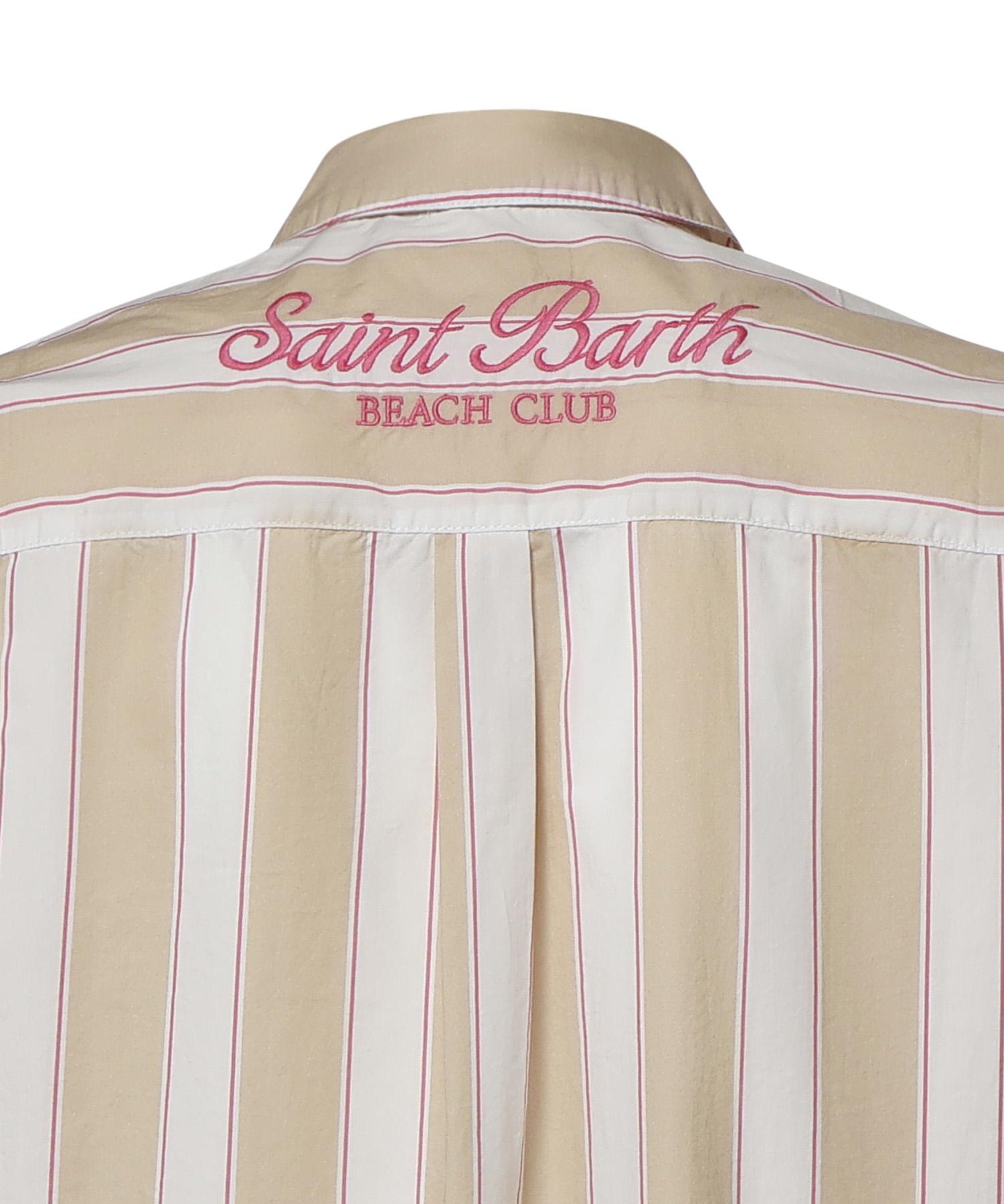 Camicia in cotone a righe con ricamo BRIG001 01417L MC2 SAINT BARTH 