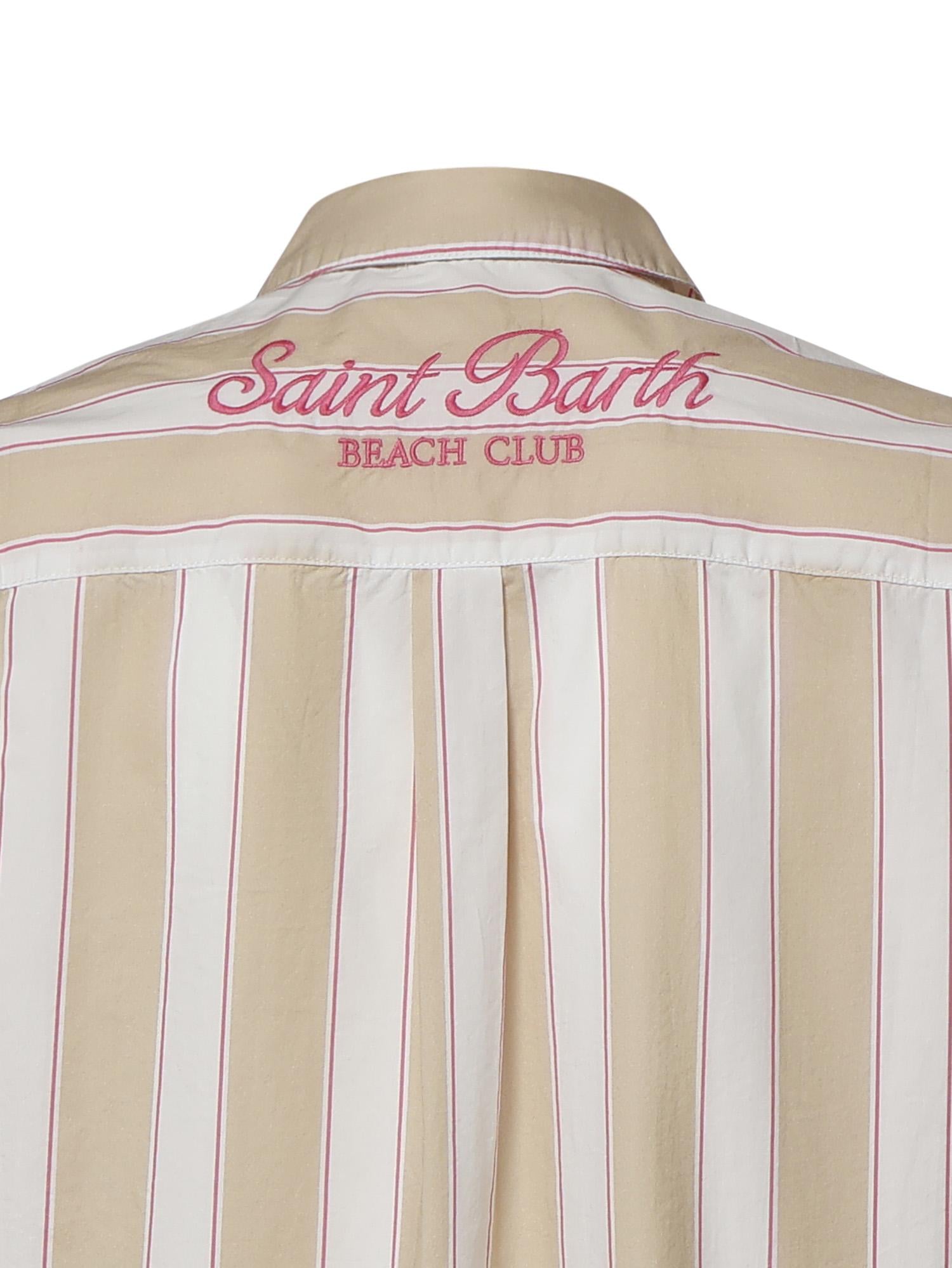 Camicia in cotone a righe con ricamo BRIG001 01417L MC2 SAINT BARTH 