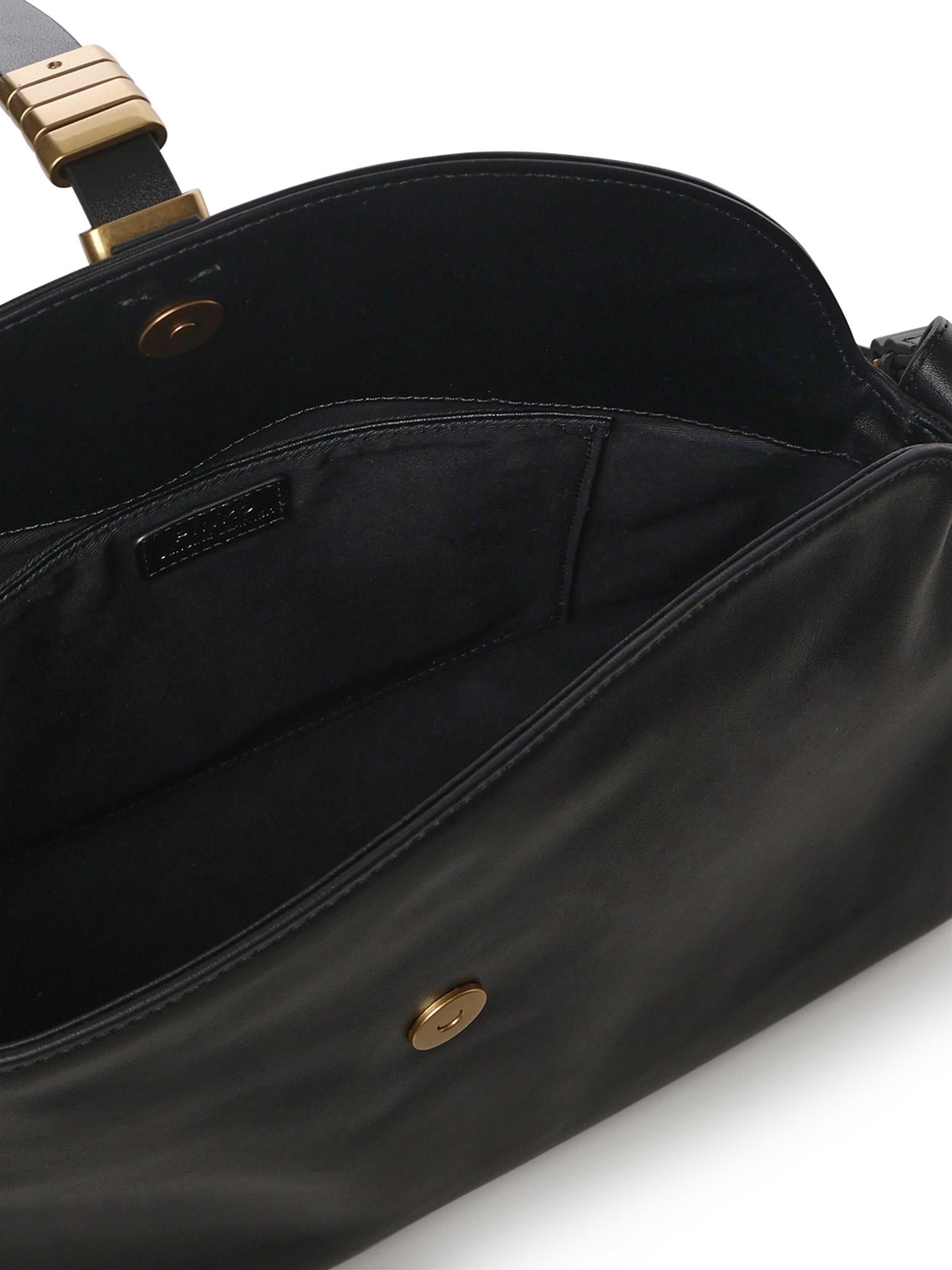 Borsa a spalla Saddle Horizontal media in pelle 105049 A1ZXZ99Q PINKO 
