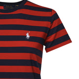 T-shirt in cotone a righe con logo 211B17779 001 POLO RALPH LAUREN 