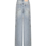 Jeans con fiori di strass AW25828PA BL SELF-PORTRAIT 