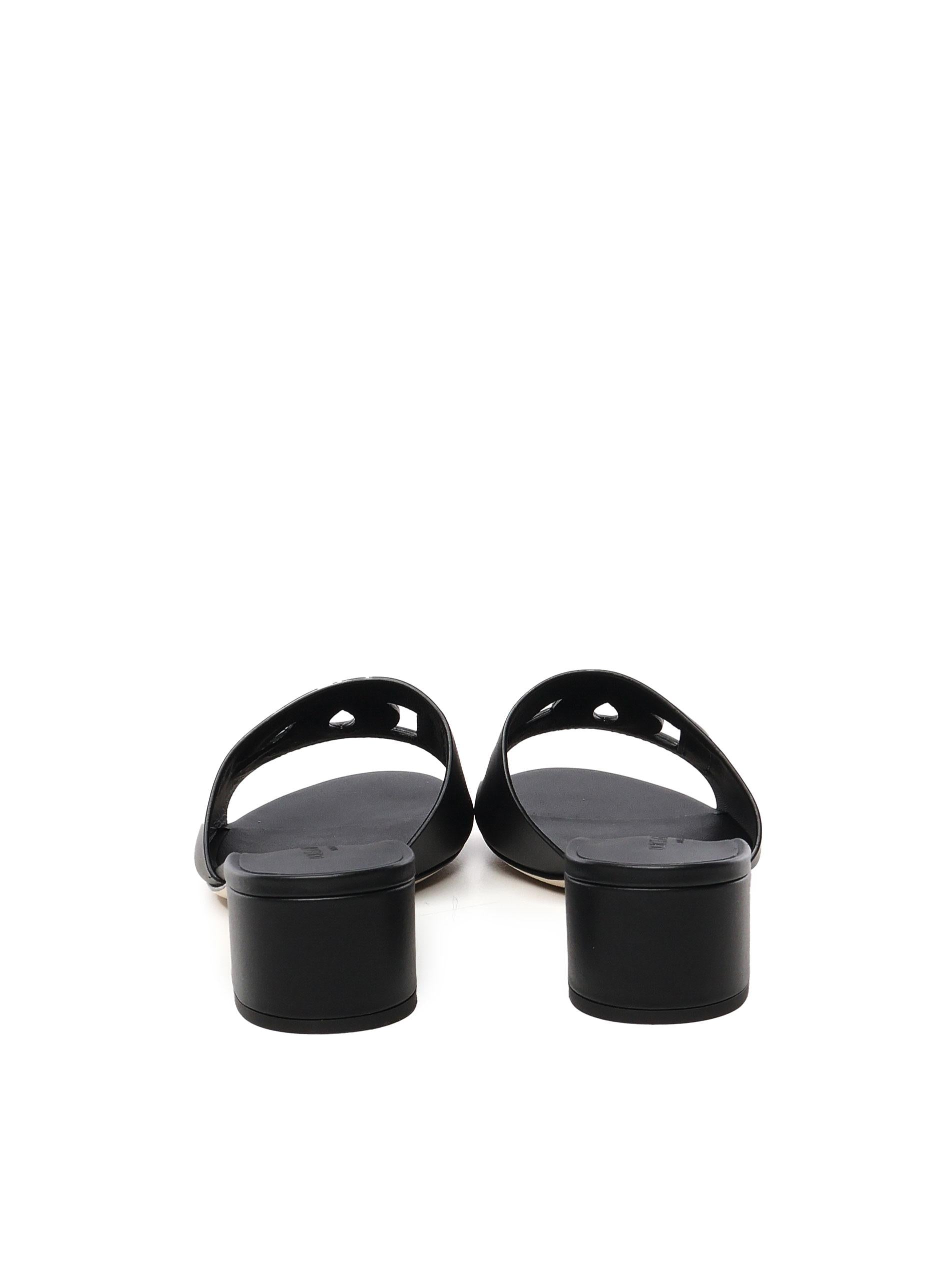 Slide in pelle di vitello e logo DG CR1755 AY32980999 DOLCE & GABBANA 