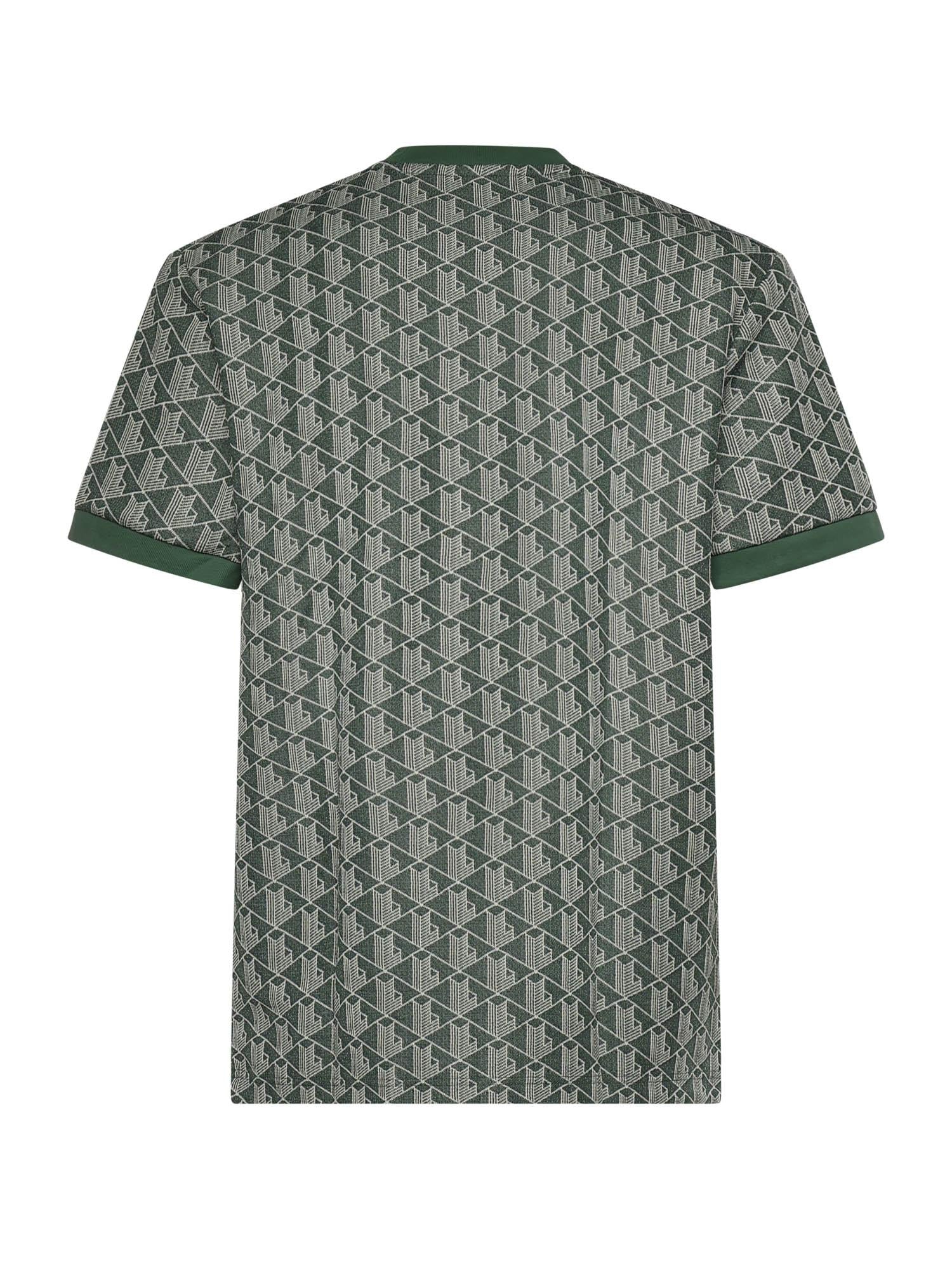 T-shirt in jacquard con monogramma<BR/> TH1197 D1R LACOSTE 