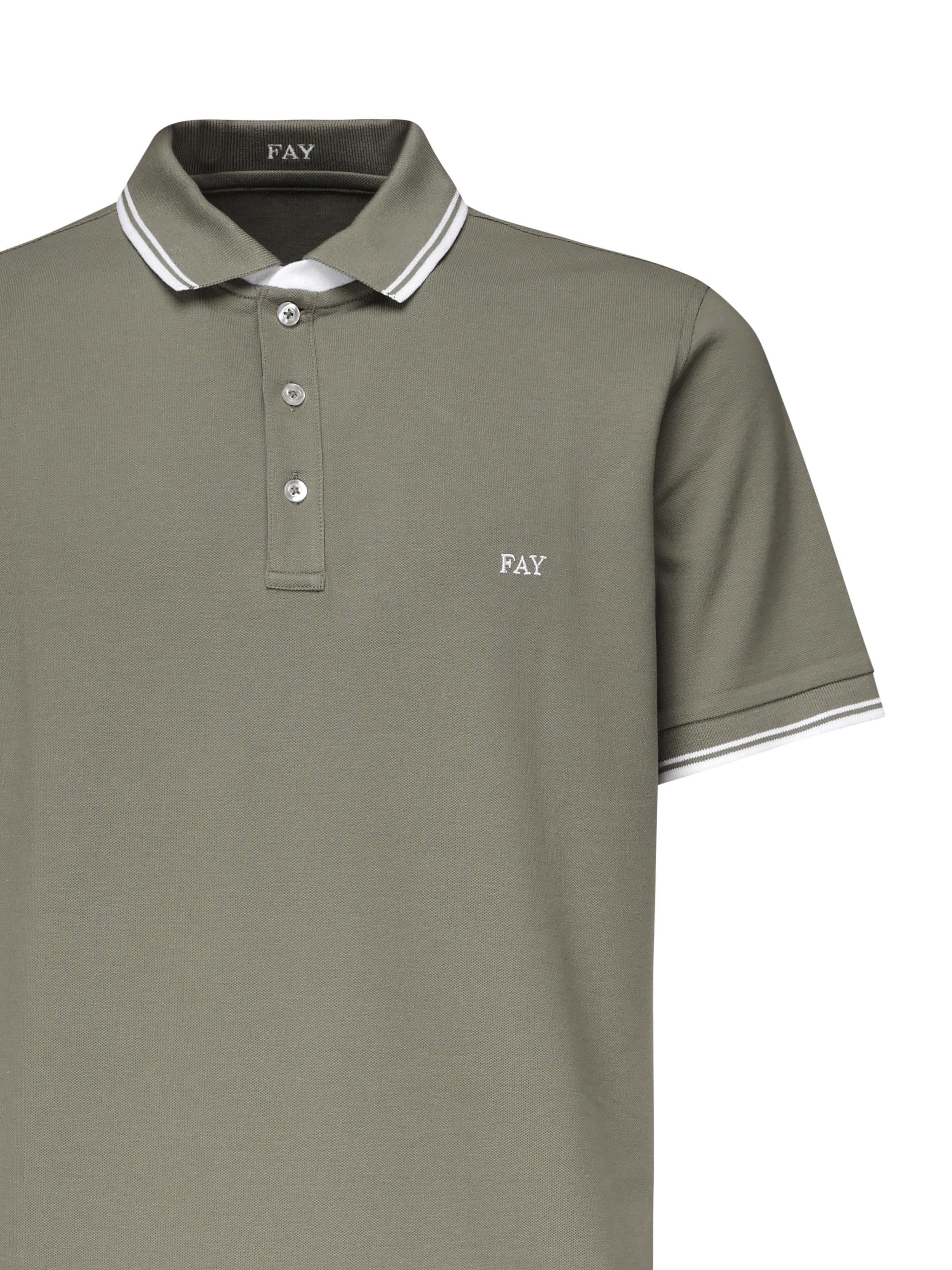 Polo con logo NPMB250140STDW V201 FAY 
