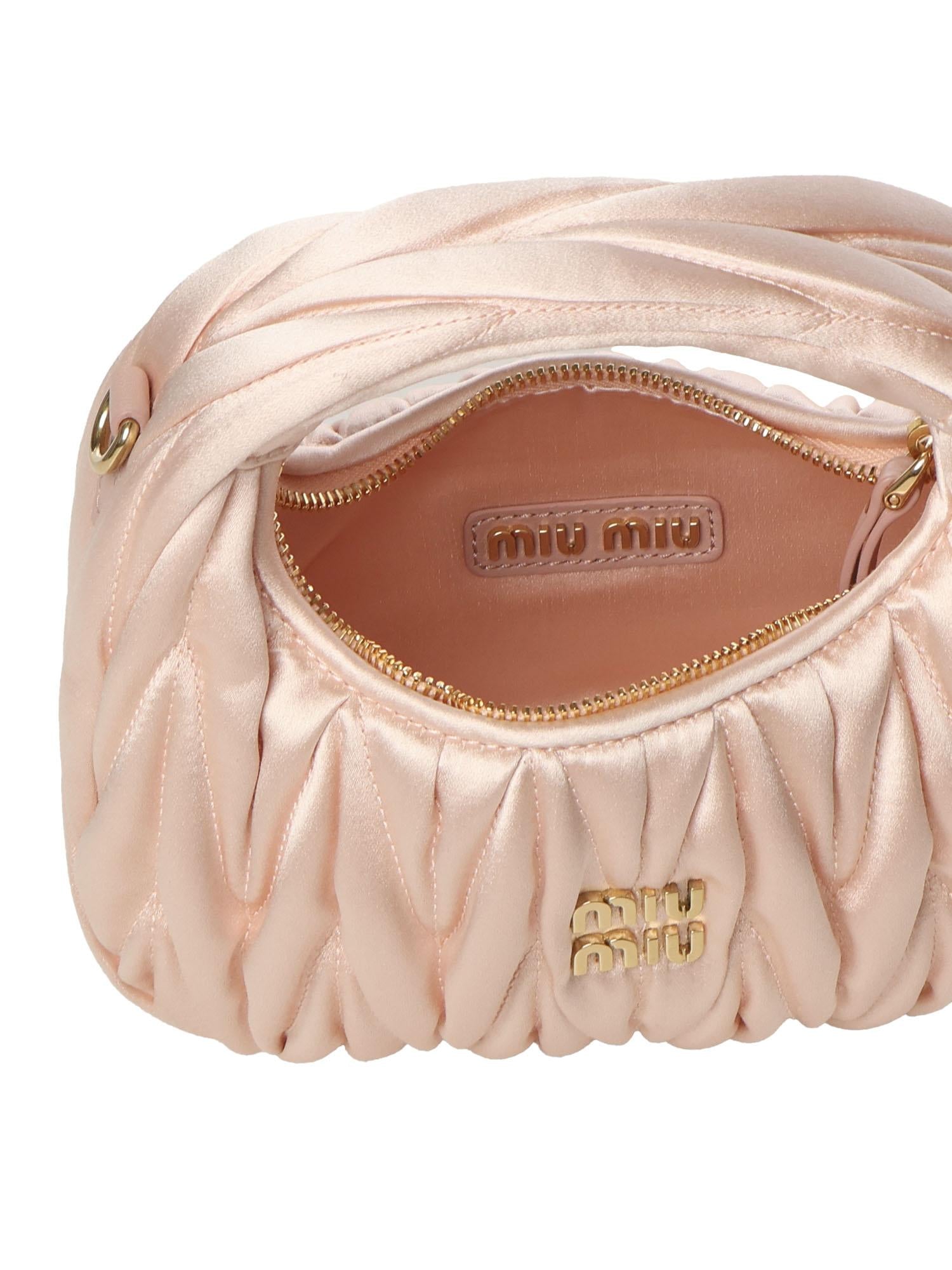 Mini bag Wander in raso trapuntato 5BP078 2BD8F0615 MIU MIU 