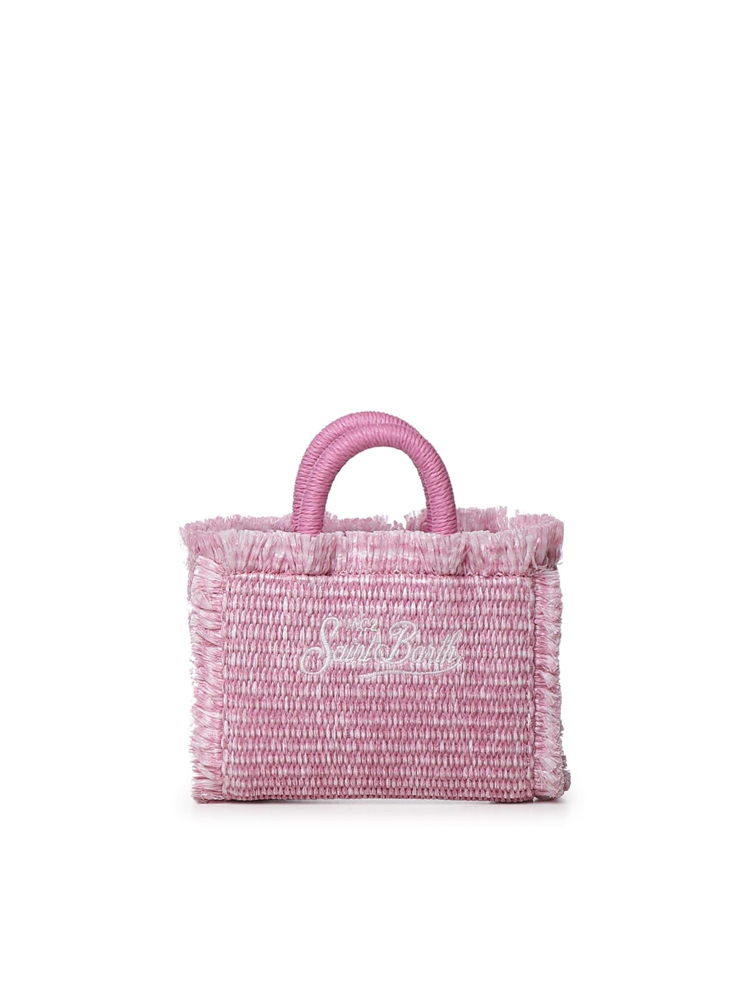 Borsa Vanity micro effetto paglia con logo VAMI015 00223L MC2 SAINT BARTH 