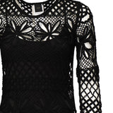Abito lungo crochet traforato<BR/> 104731 A2FFZ99 PINKO 