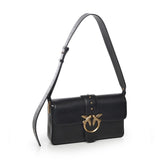 BORSA A SPALLA IN PELLE CON LOGO 104524 A0QOZ99Q PINKO 