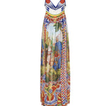 Abito in seta con stampa carretto F6J8BT GDS13HH96D DOLCE & GABBANA 