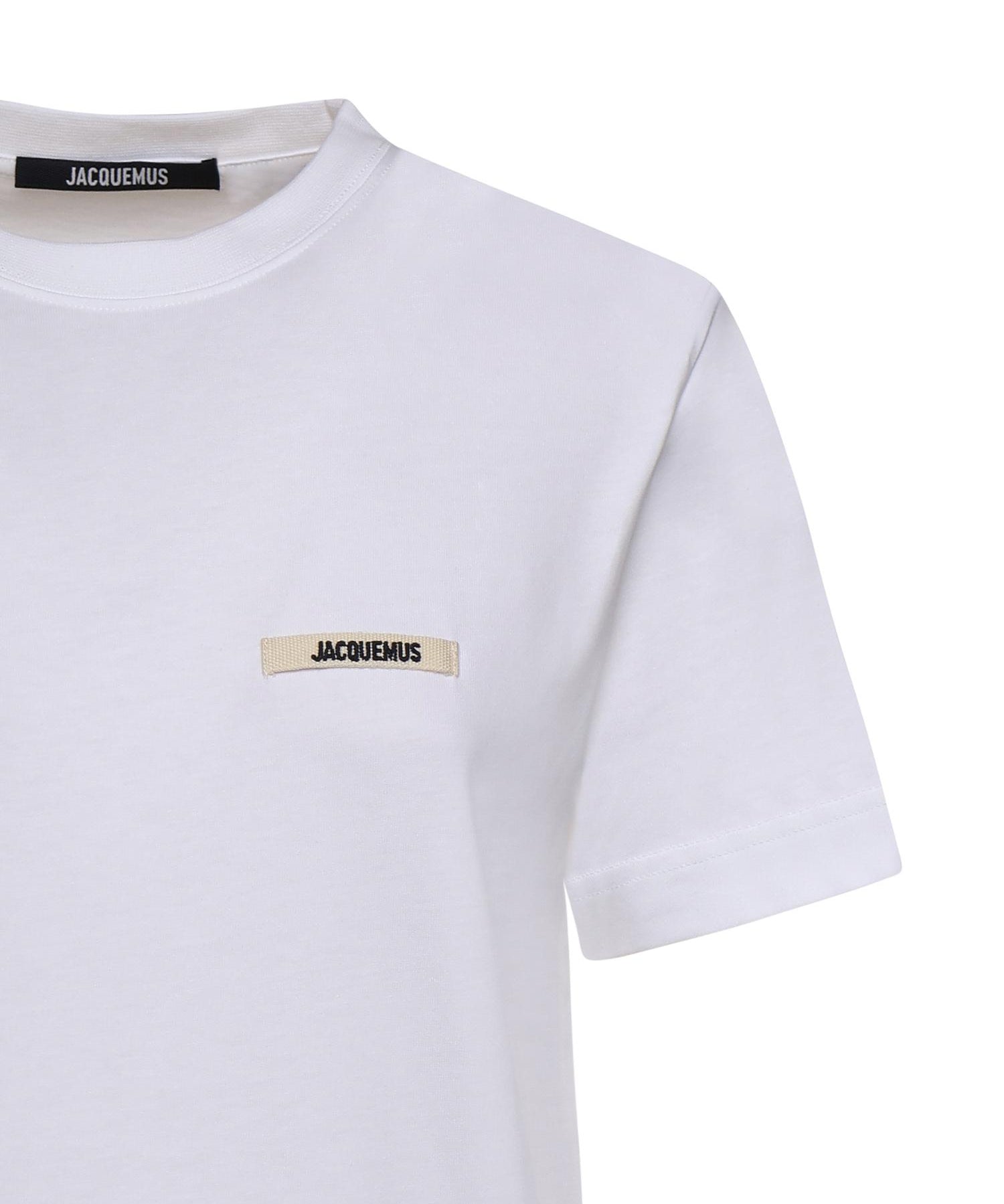 T-shirt in cotone con logo TSW00550AJ00029 100 JACQUEMUS 