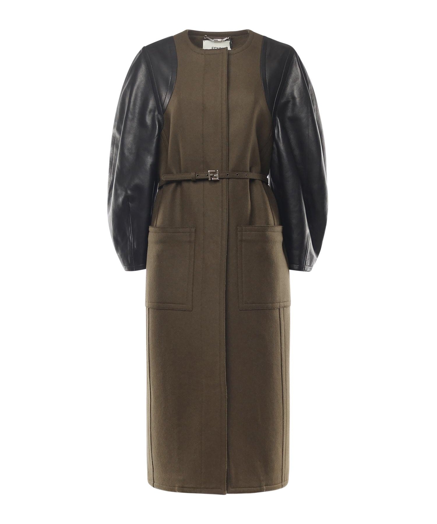 Cappotto midi in lana FF6150 AJ0KF1T6G FENDI 