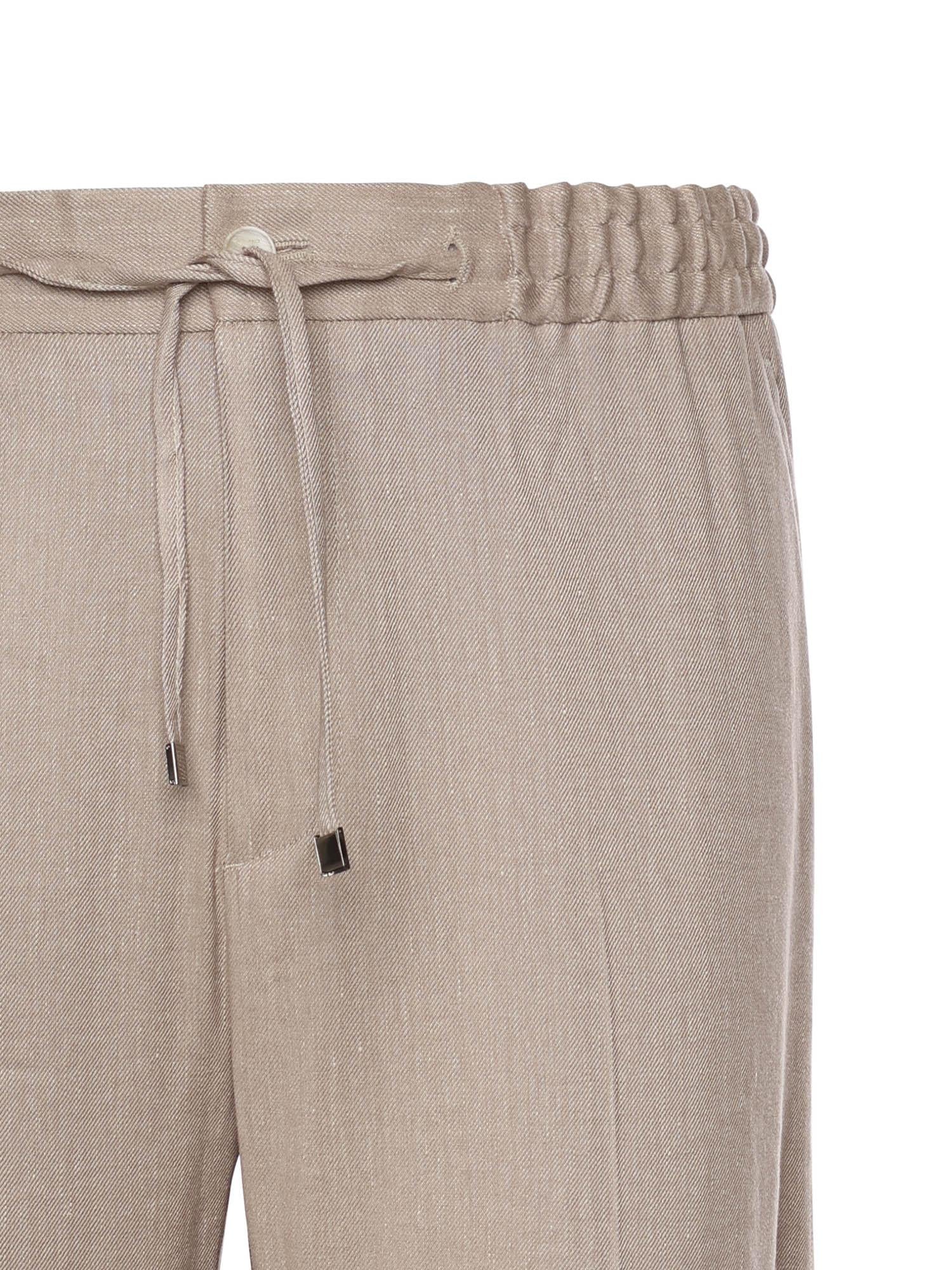 Pantaloni jogger in twill di misto lino fiammato MRED0006 99TUCI7M0121 ETRO 