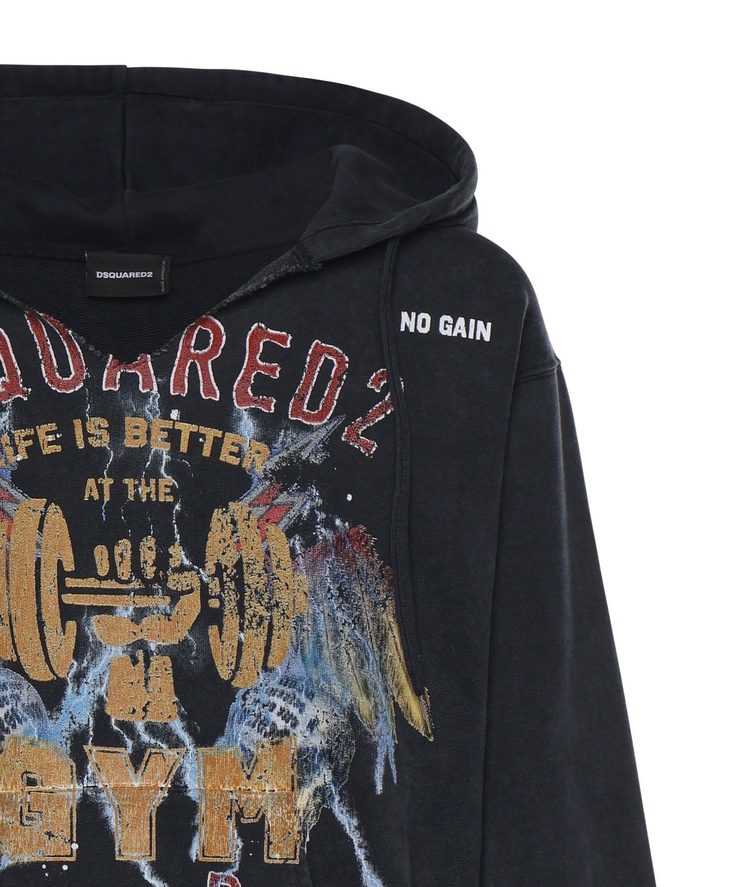 Felpa in cotone con stampa S74GU0942 D25028814 DSQUARED2 