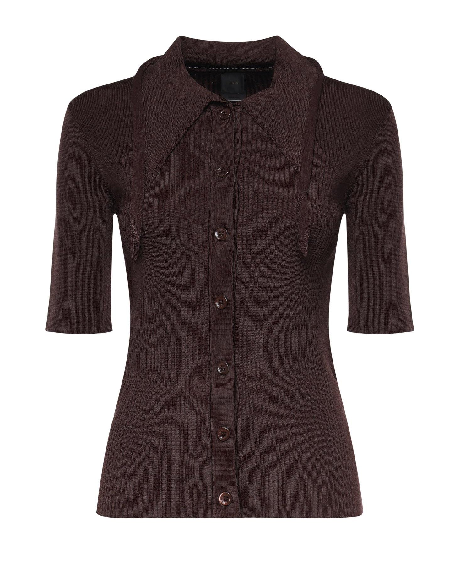 Polo in misto viscosa a coste 106316 A347L78 PINKO 
