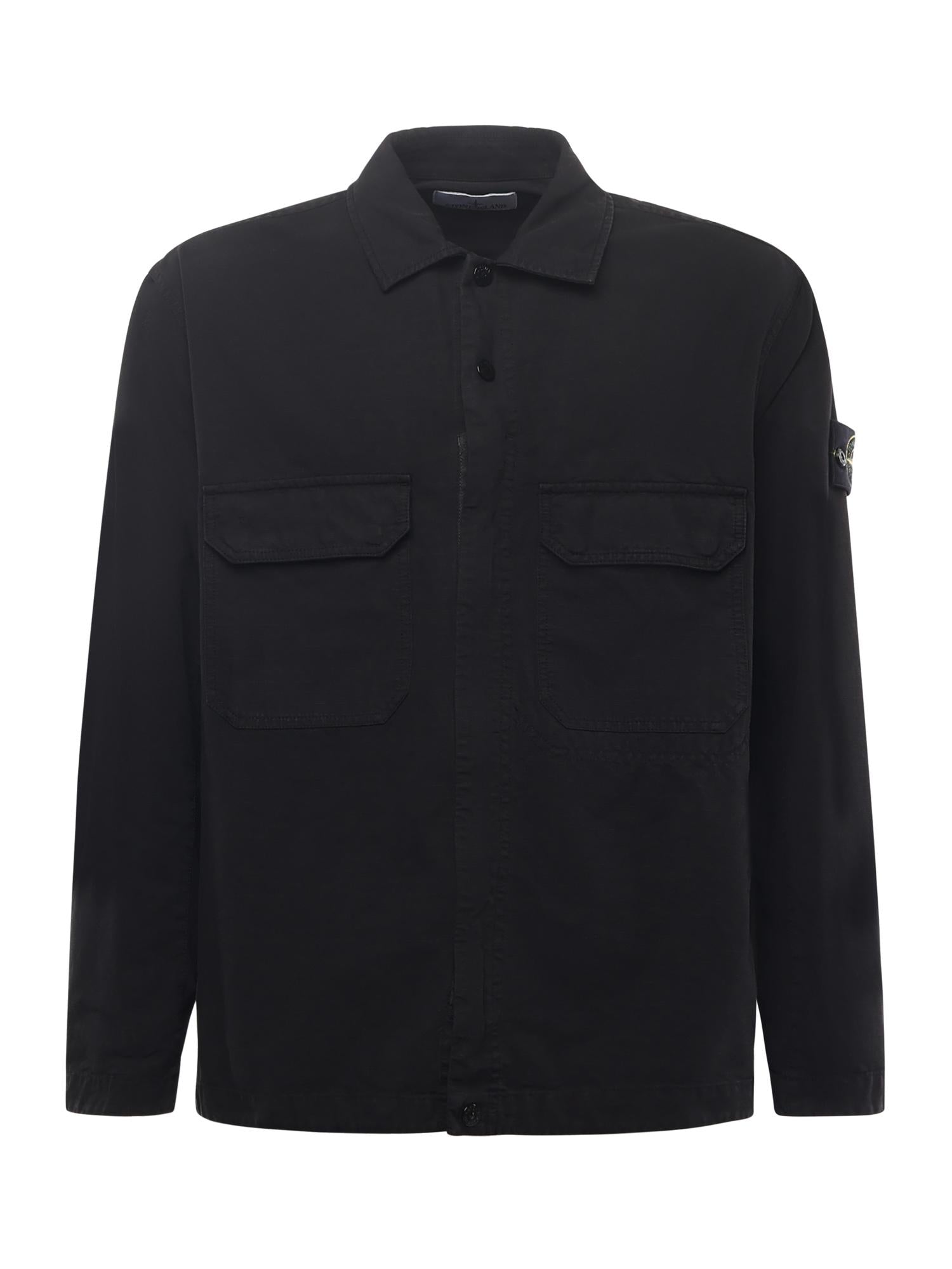 Overshirt in cotone con logo K2S151200009 S0211V0029 STONE ISLAND 