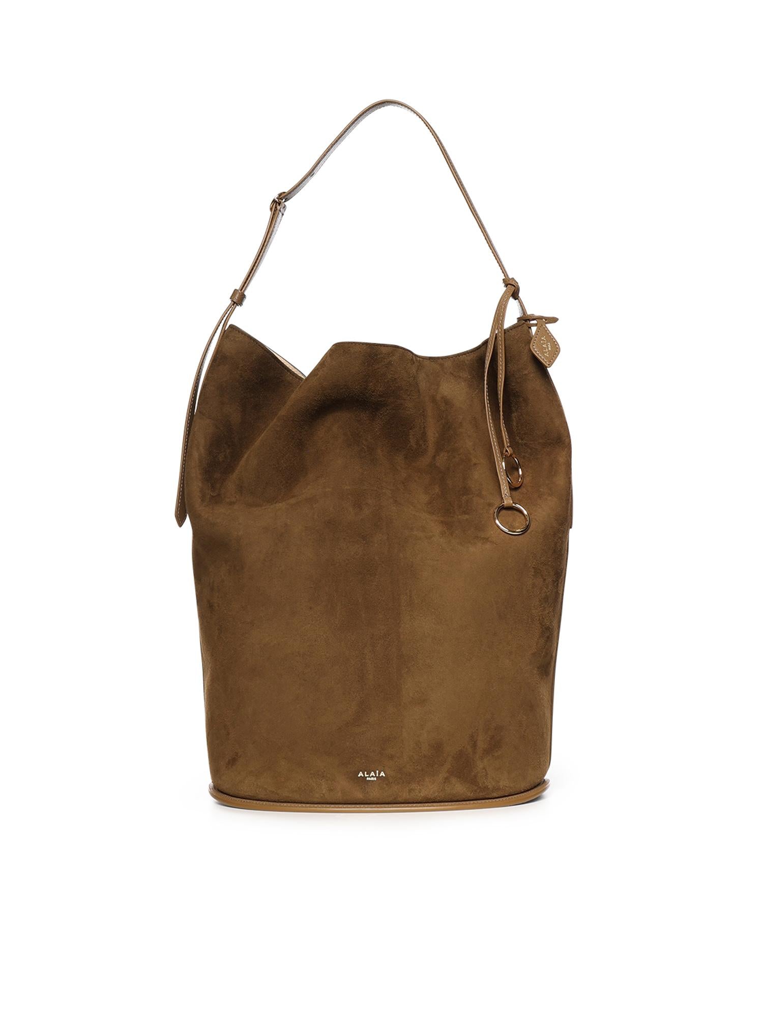 Secchiello Hip Large in suede AA1L6006CA577 A47 ALAIA 