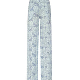 Pantaloni in lino con ricamo orchidea 80AAA177 NR015V67 GENNY 