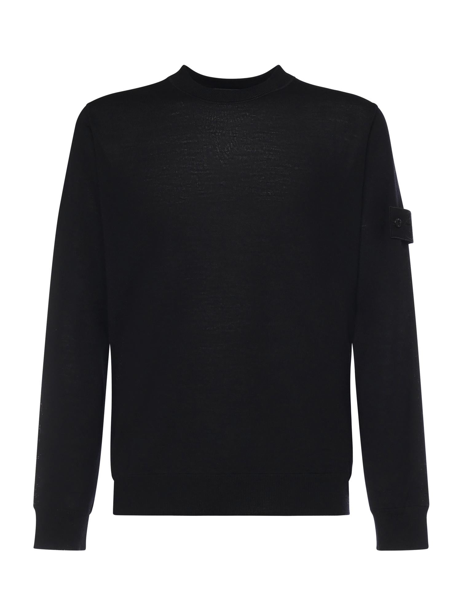 Maglione girocollo in lana con logo L1S155100074 S00FCV0029 STONE ISLAND 