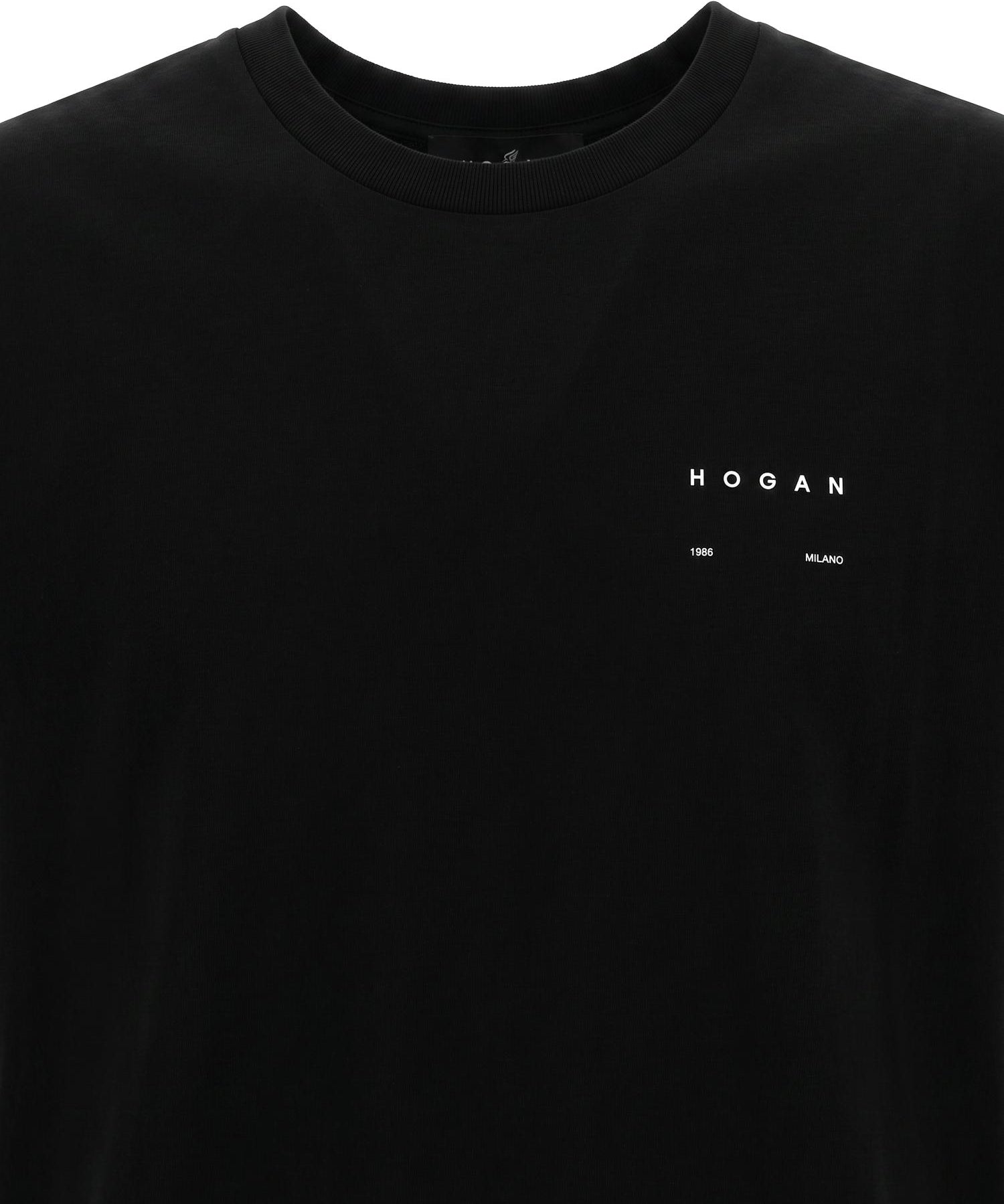 T-shirt in cotone con logo KQMB3522360ZFV B999 HOGAN 