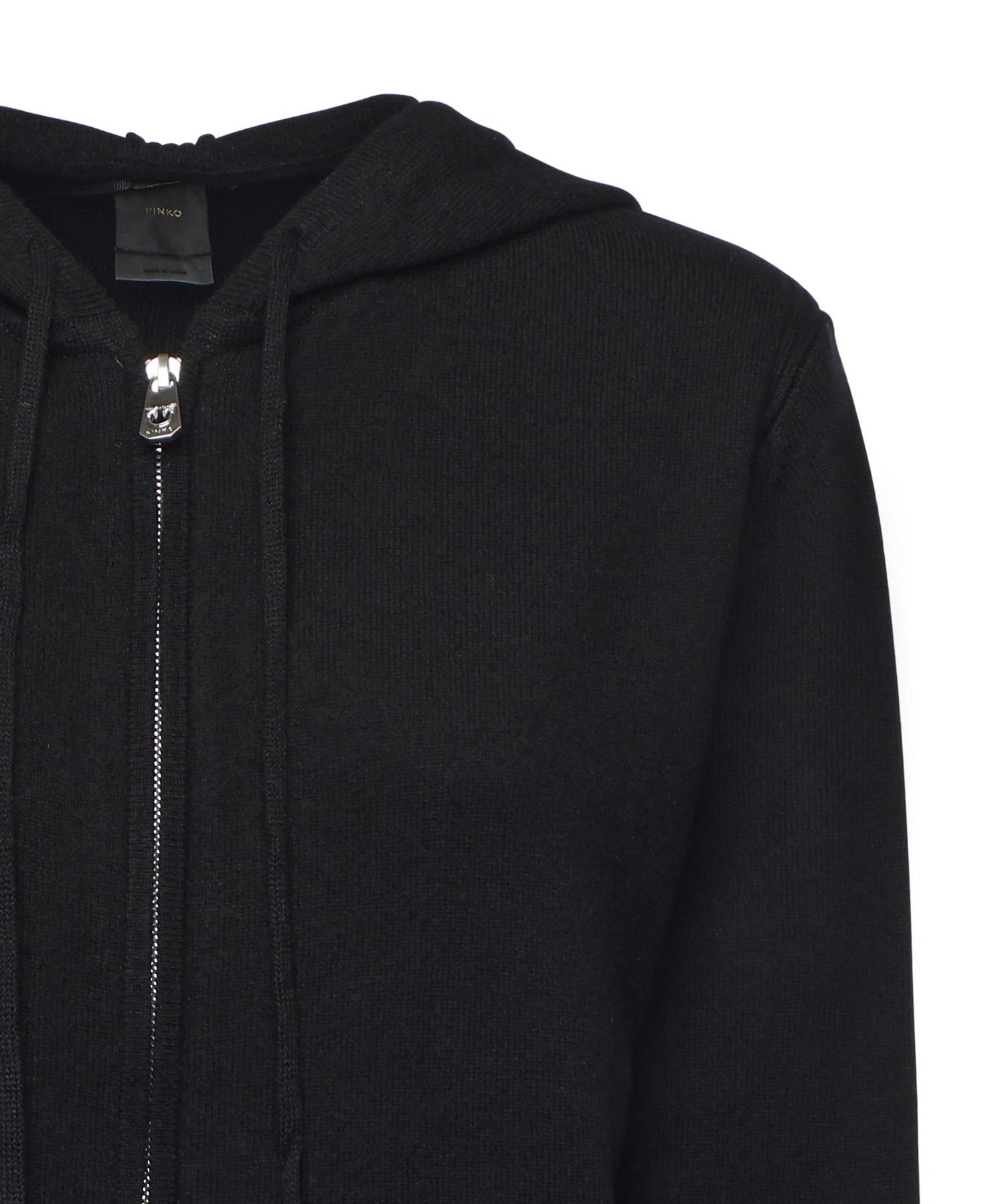 Cardigan con zip in lana e cashmere 105491 A2Q9Z99 PINKO 