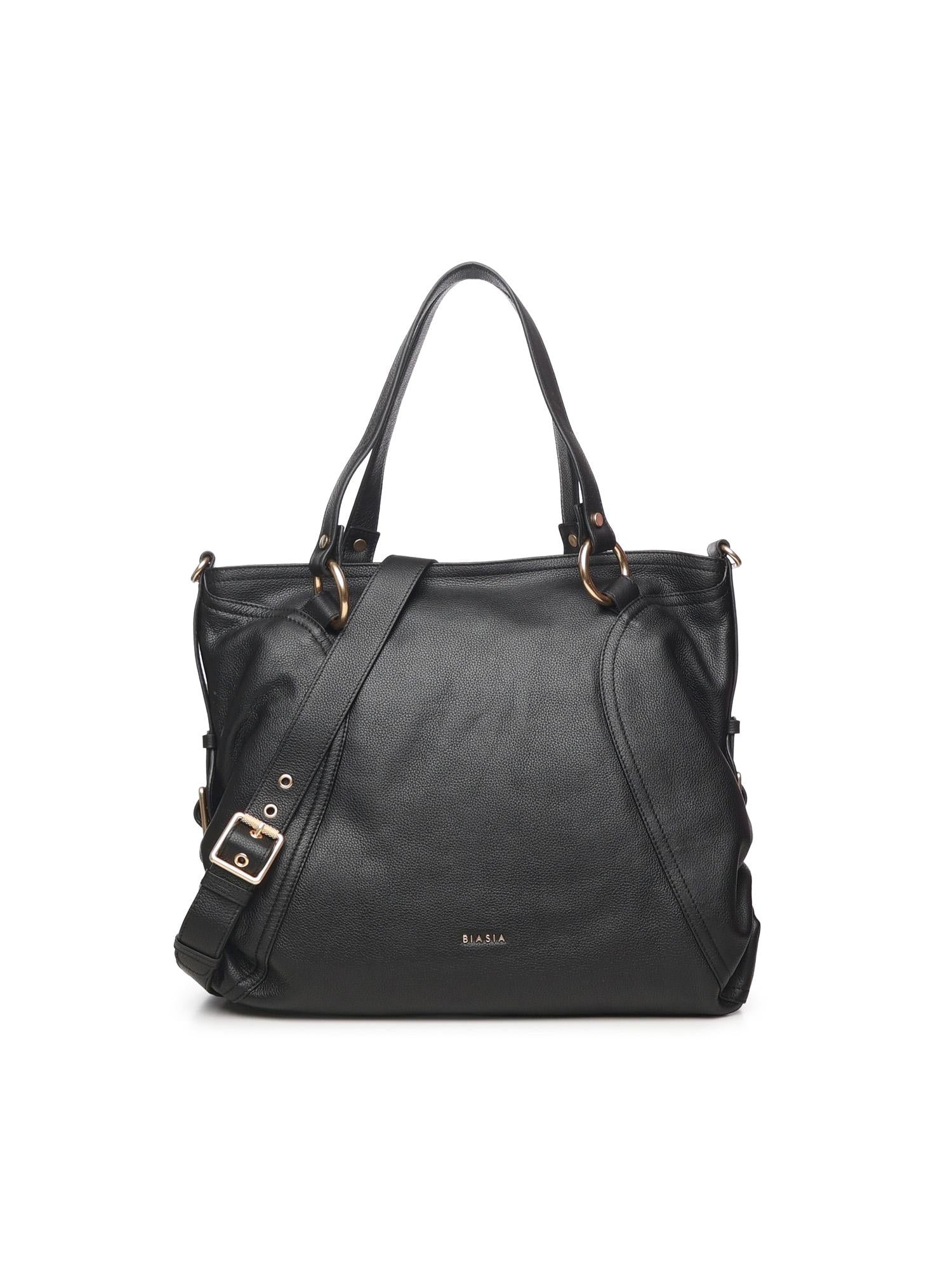 Borsa shopper Weave in pelle BIBP9E601 NERO BIASIA 