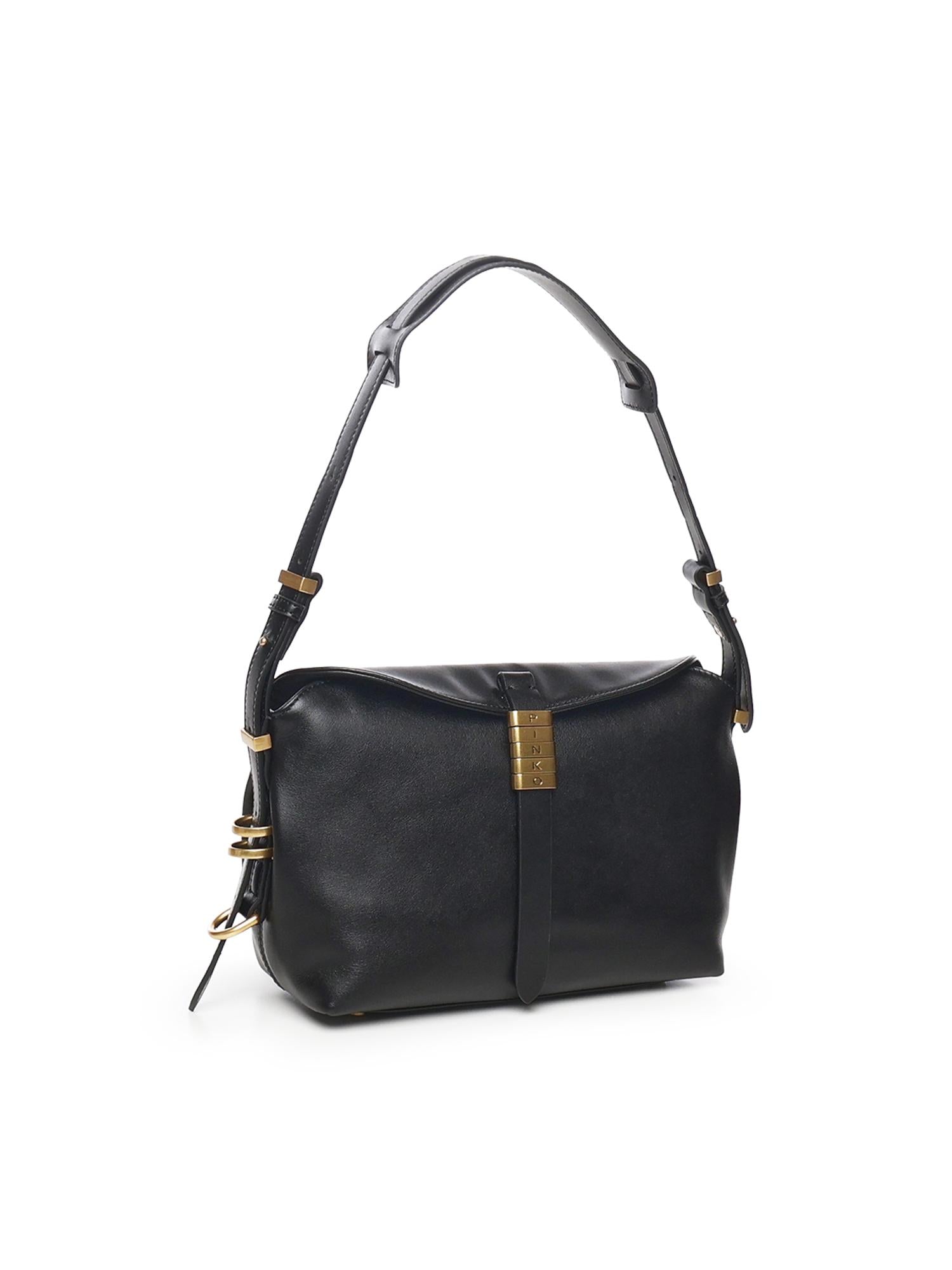 Borsa a spalla piccola Saddle Horizontal in pelle<BR/> 105895 A1ZXZ99Q PINKO 