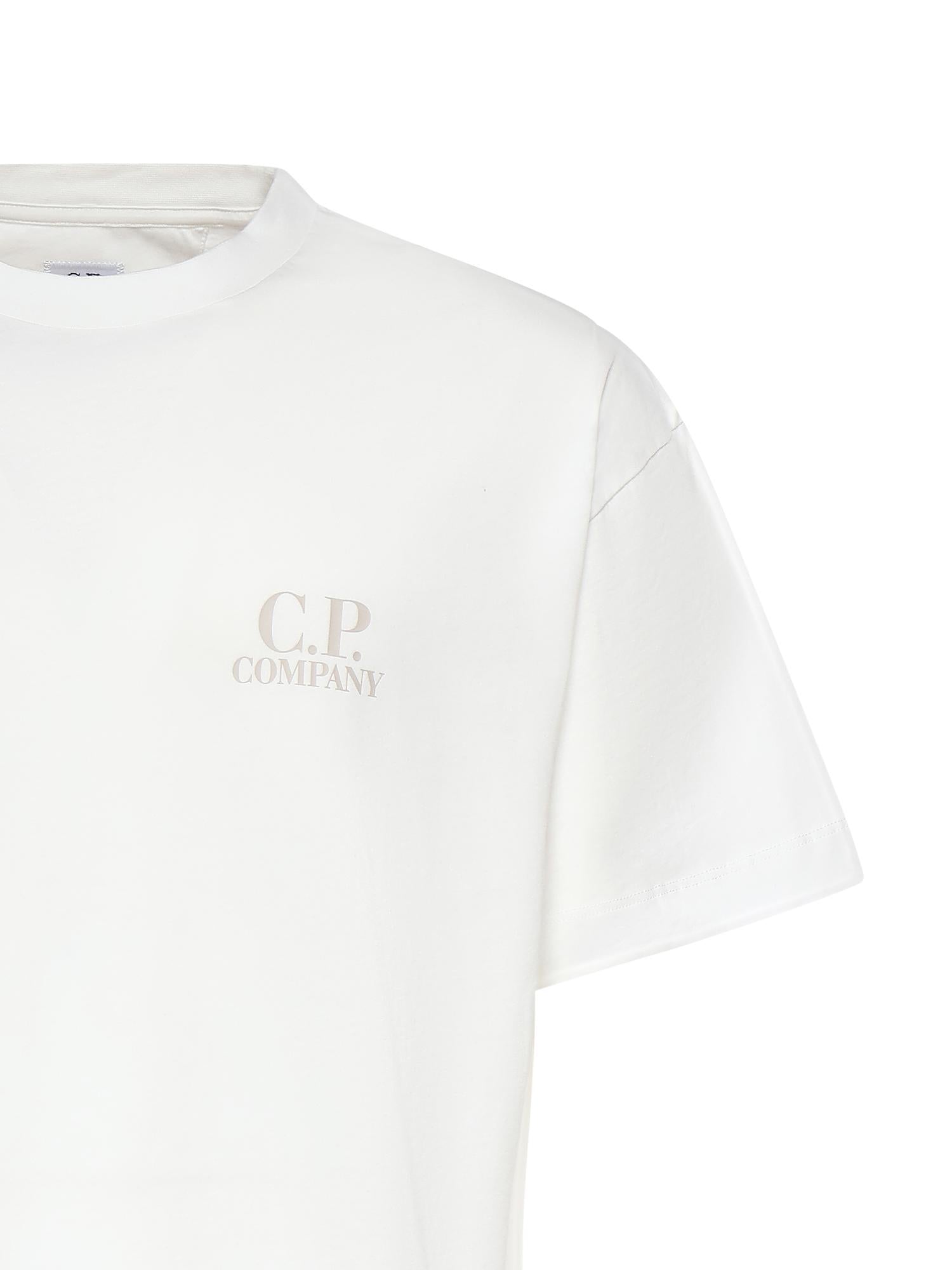 T-shirt in jersey di cotone con logo 20CMTS086A 005100W103 C.P. COMPANY 