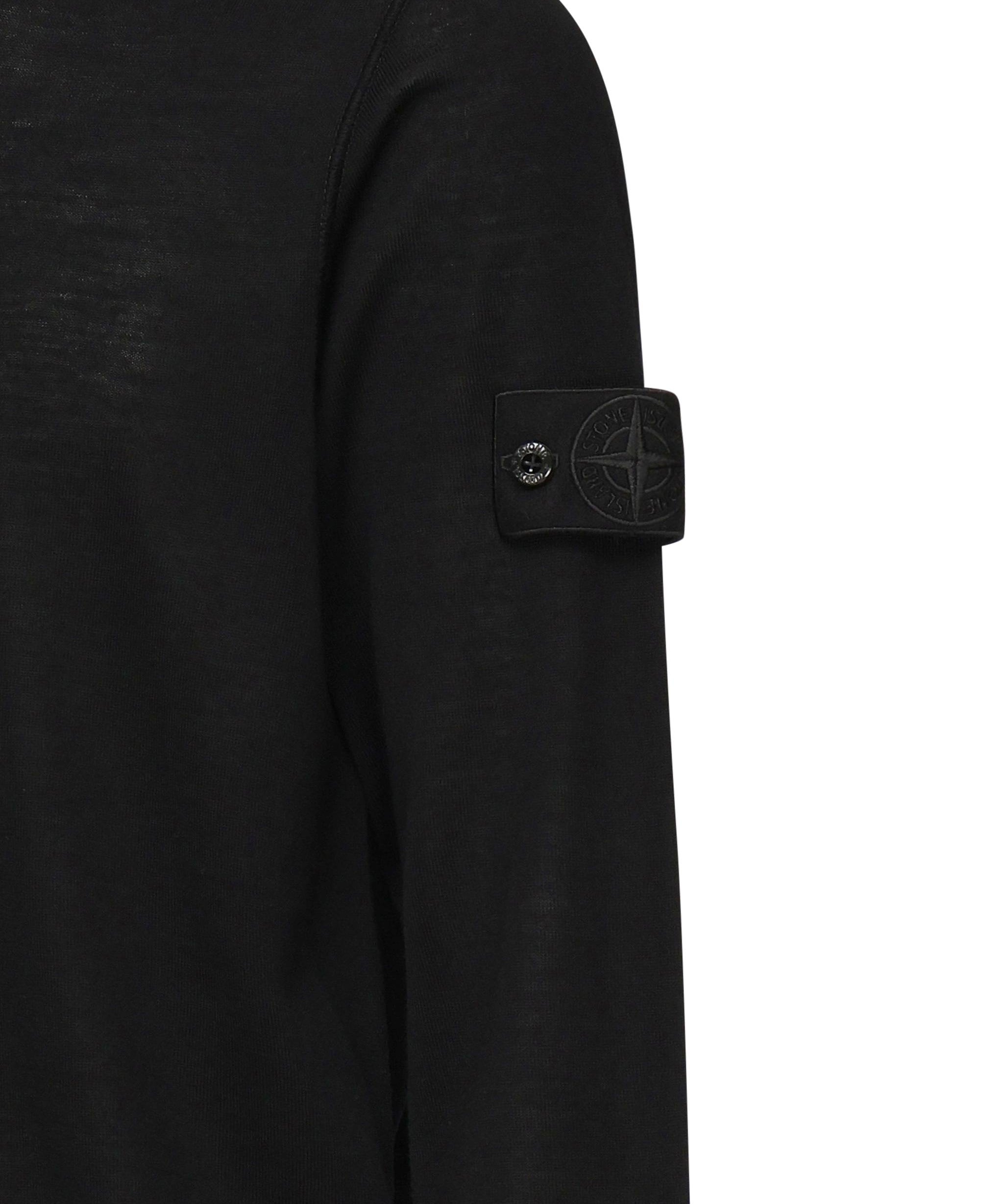 Maglia girocollo nero in lana leggera<BR/> K1S155100066 S00FCV0029 STONE ISLAND 