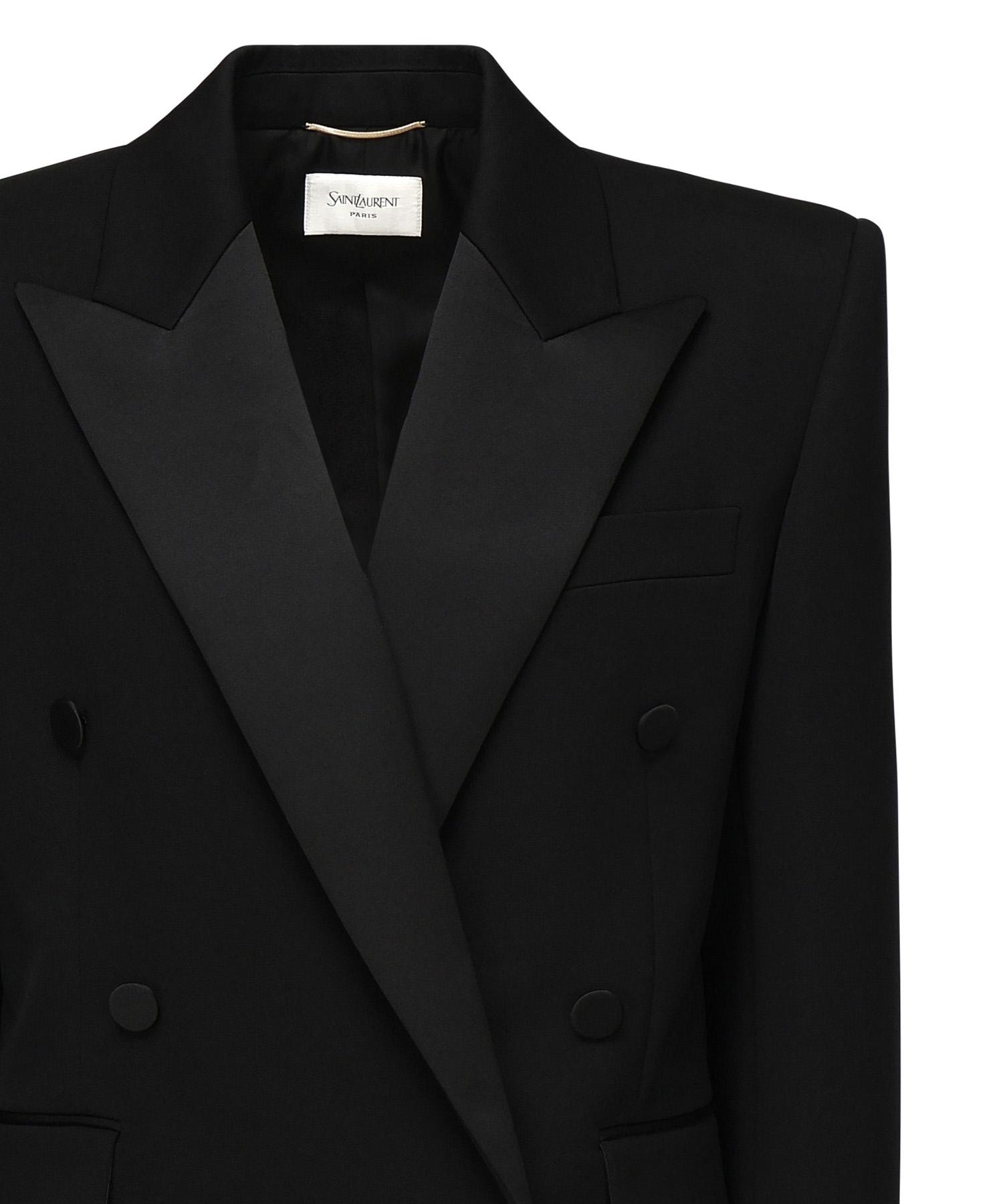 Giacca smoking in grain de poudre 828008 Y7E631000 SAINT LAURENT 