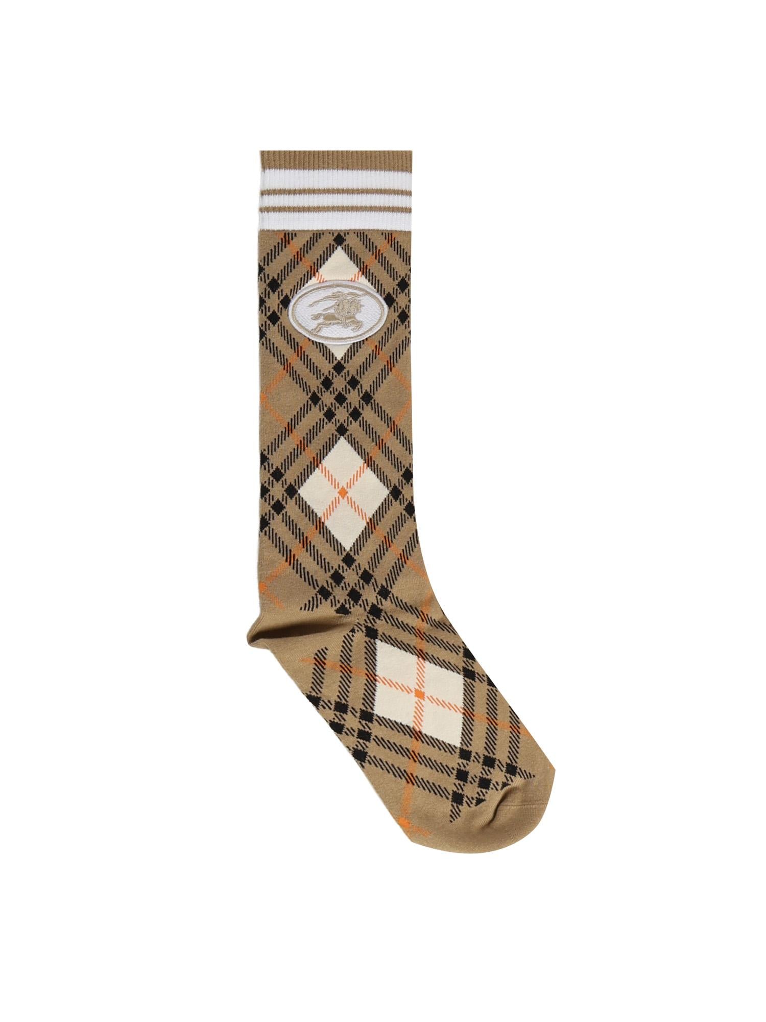 Calzini in misto cotone Check 8113535 A2962 BURBERRY 