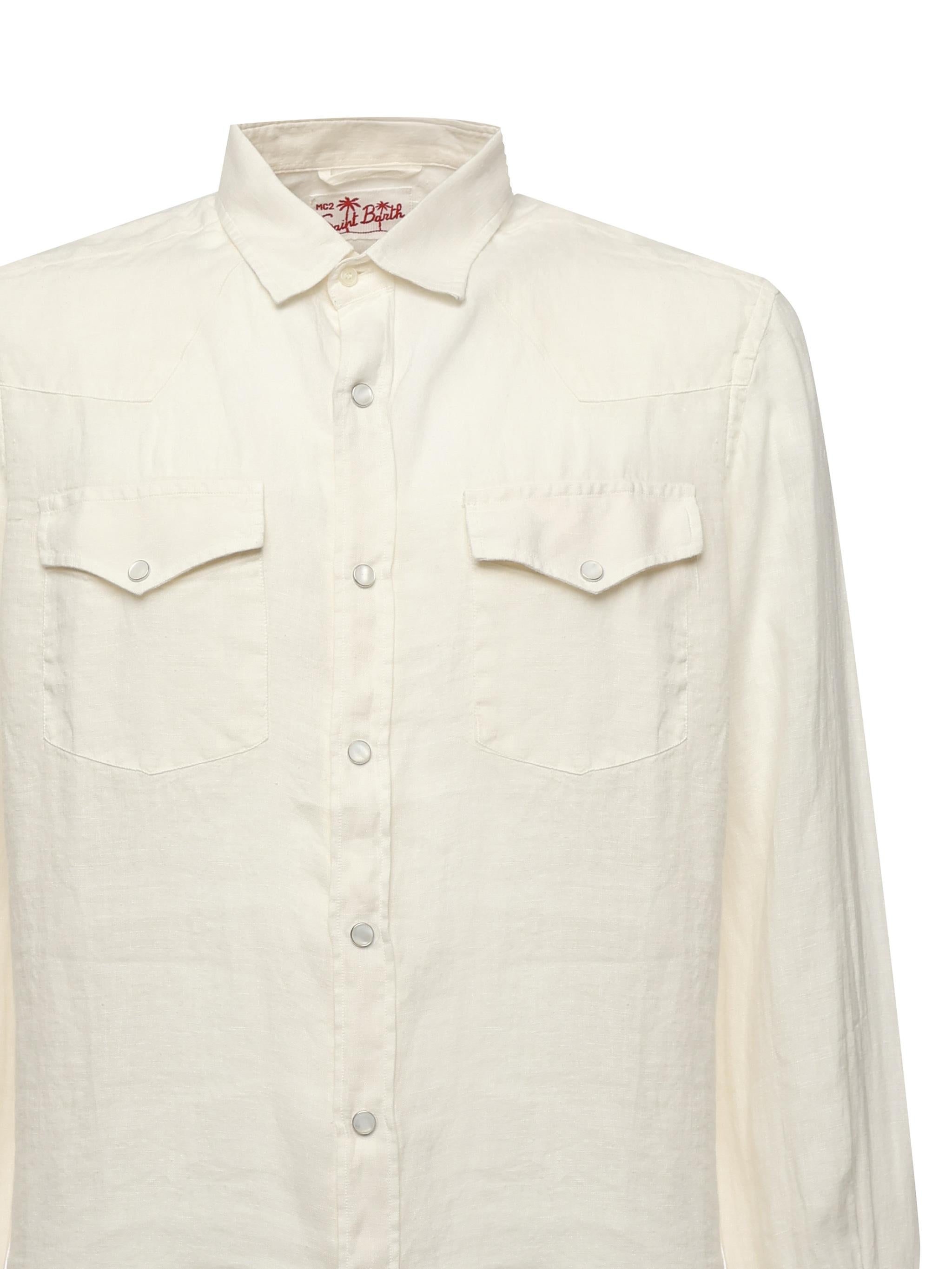 Camicia Greg in lino GRG0001 01033H MC2 SAINT BARTH 