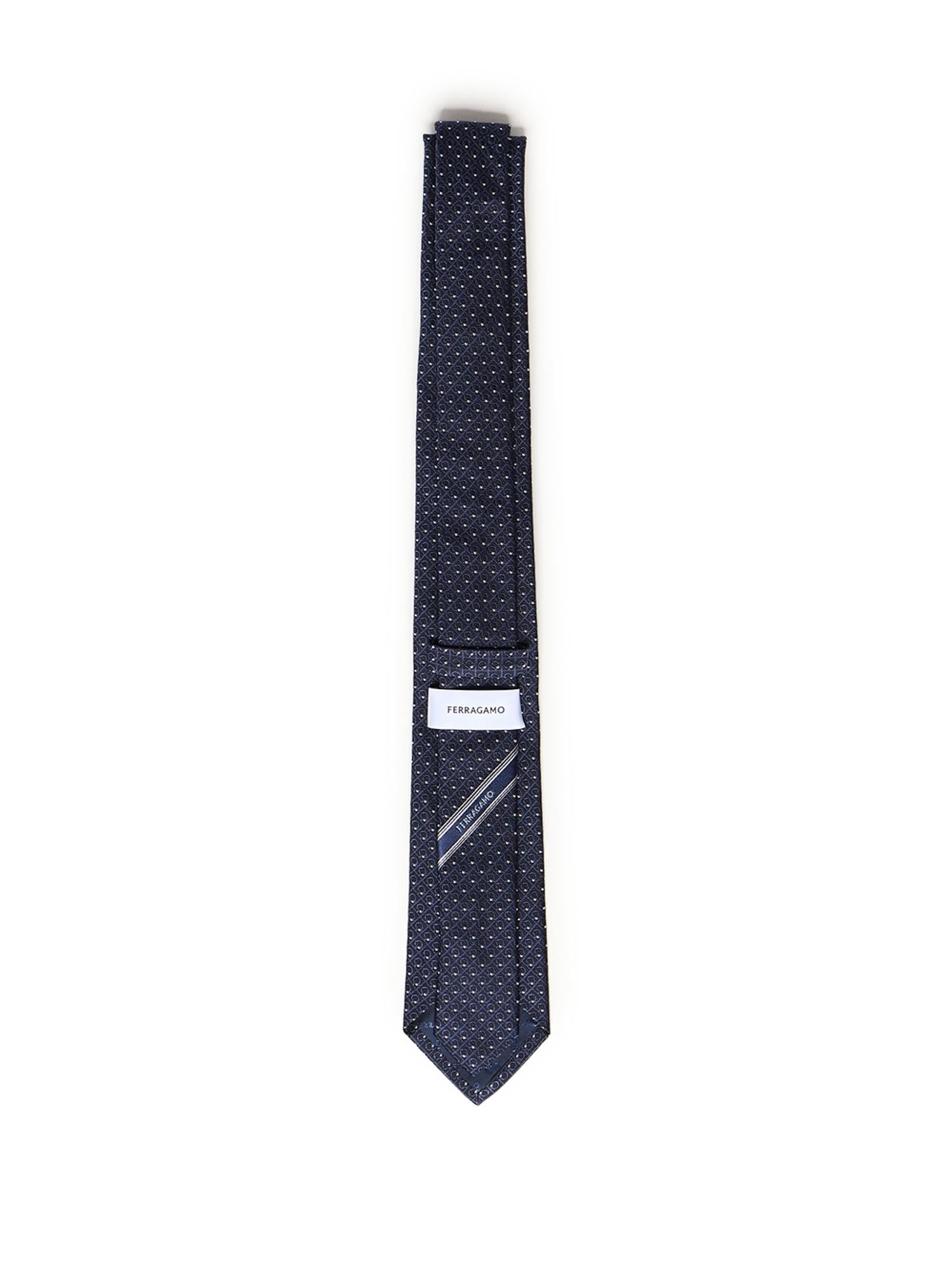 Cravatta in seta con stampa 351355 789250001 FERRAGAMO 