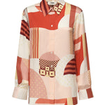 Camicia in seta con stampa patchwork FS8274 AUQMF1SAW FENDI 