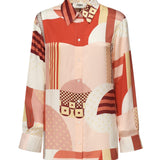 Camicia in seta con stampa patchwork FS8274 AUQMF1SAW FENDI 