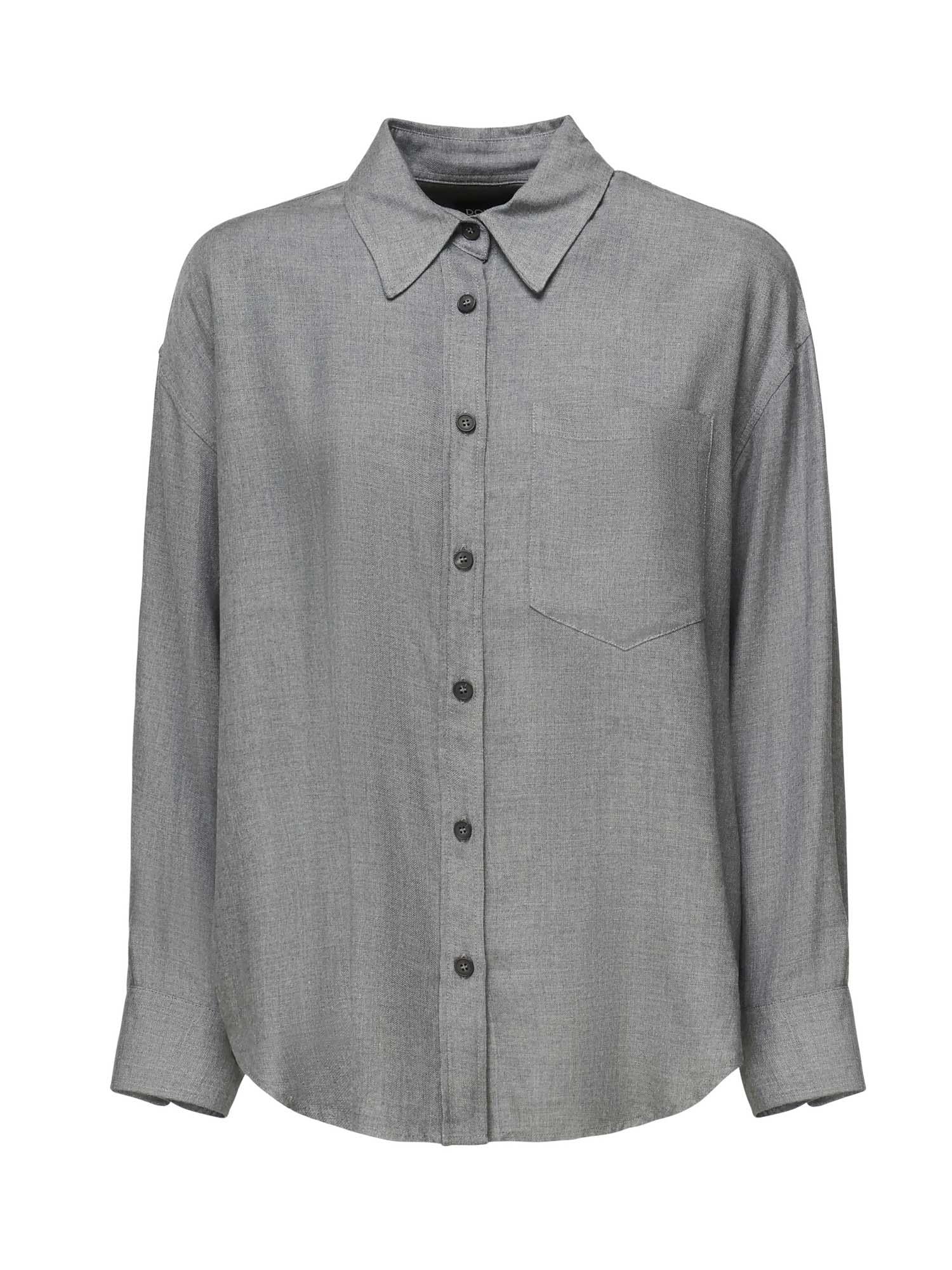 Camicia in levantina di viscosa<BR/> DC375 IF0044D002O903 DONDUP 