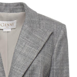 Giacca sartoriale monopetto in flanella 79AAQ509 N0615825 GENNY 