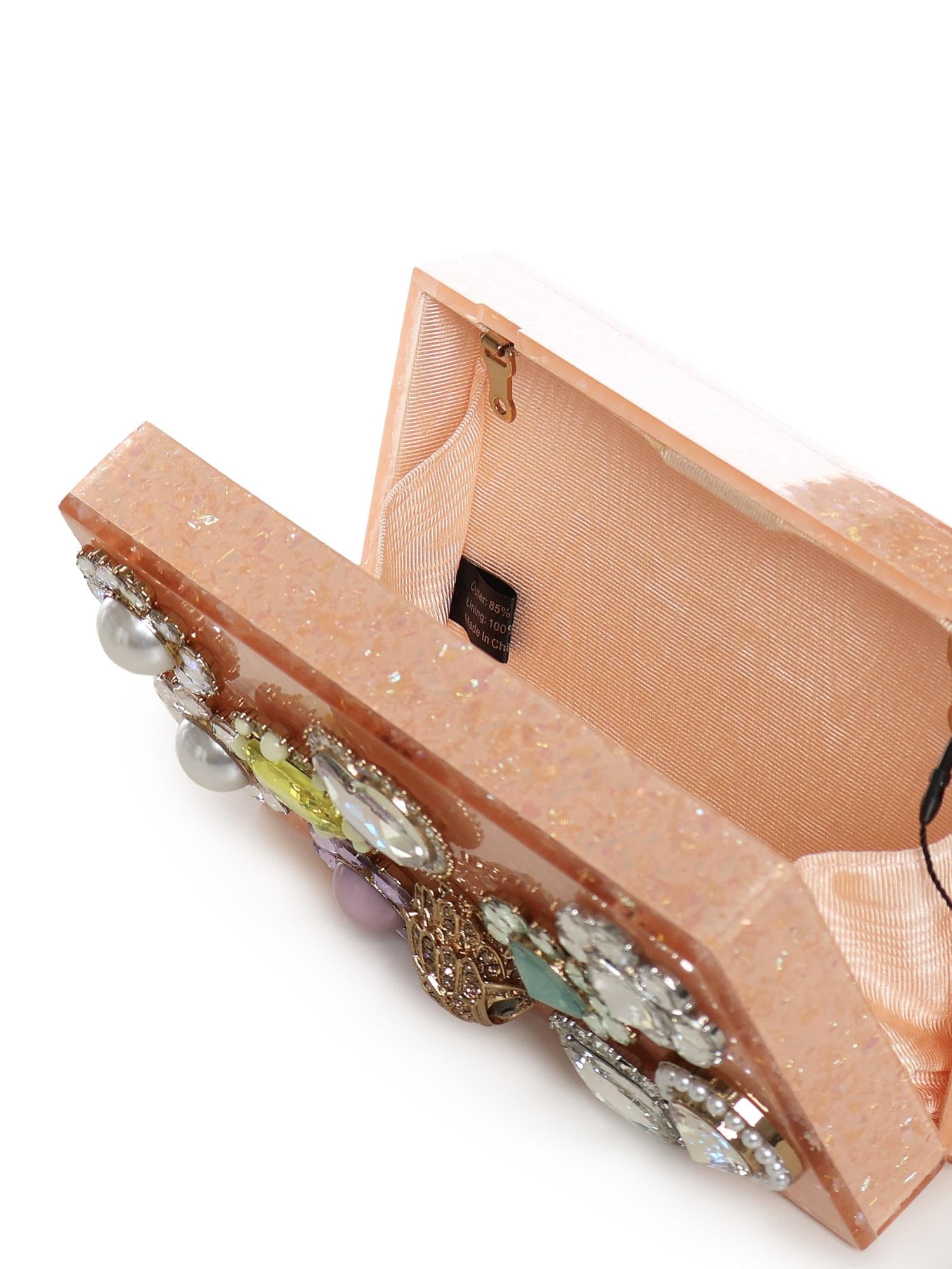 Clutch con cristalli 5374996979 PEACH KURT GEIGER 