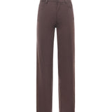 Pantalone dritto con effetto suede DP9861 BROWN OTTOD'AME 
