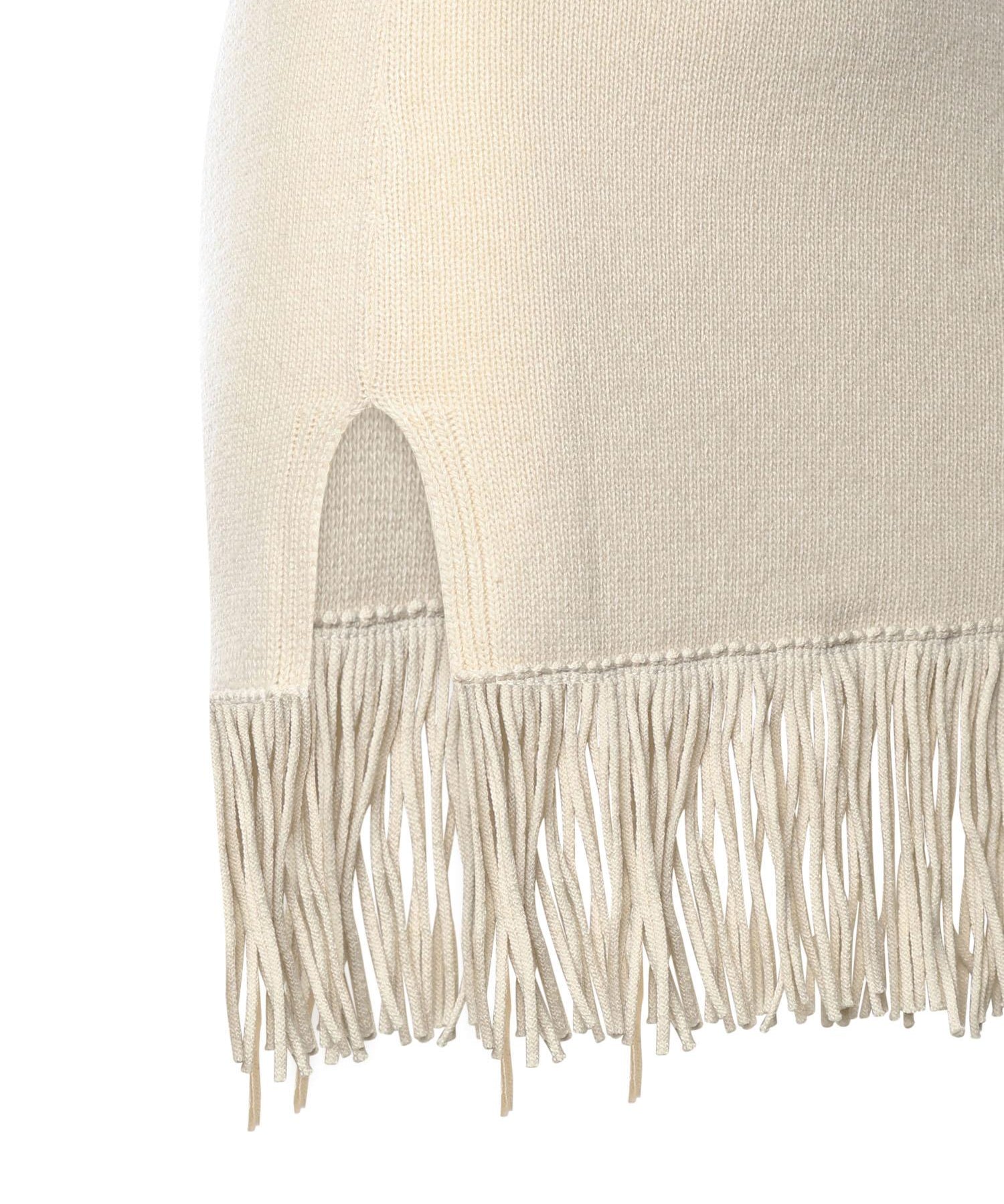 Minigonna in maglia con frange GOKD11015  INSPIRED BY AKEP 