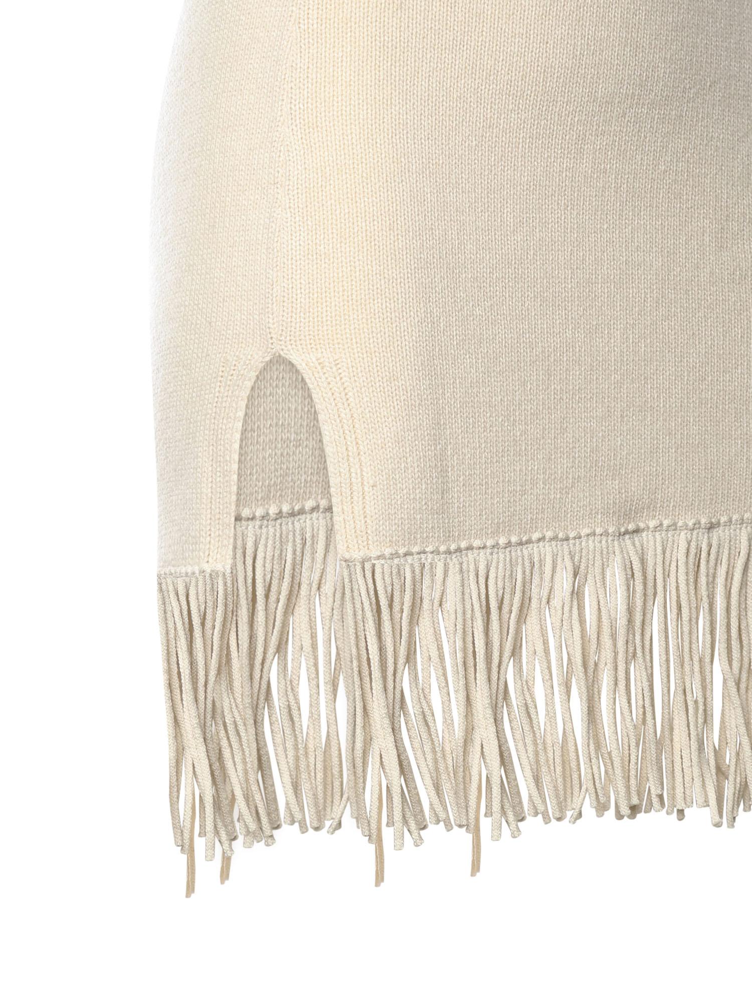 Minigonna in maglia con frange GOKD11015  INSPIRED BY AKEP 