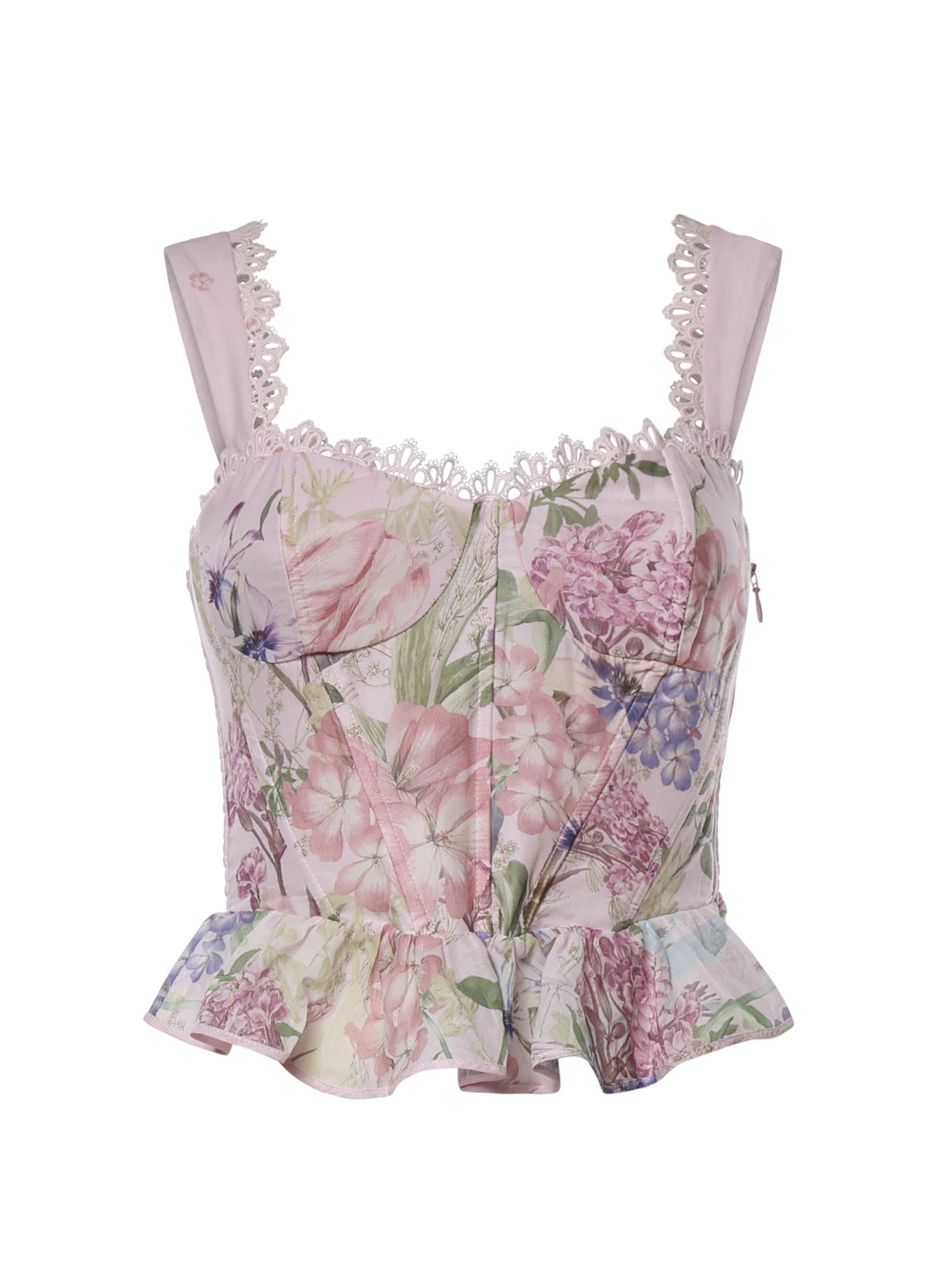 Top Floret in cotone 266101 PINK CHARO RUIZ 