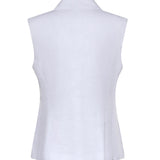 Gilet doppiopetto in lino 80AAP535 N0750003 GENNY 