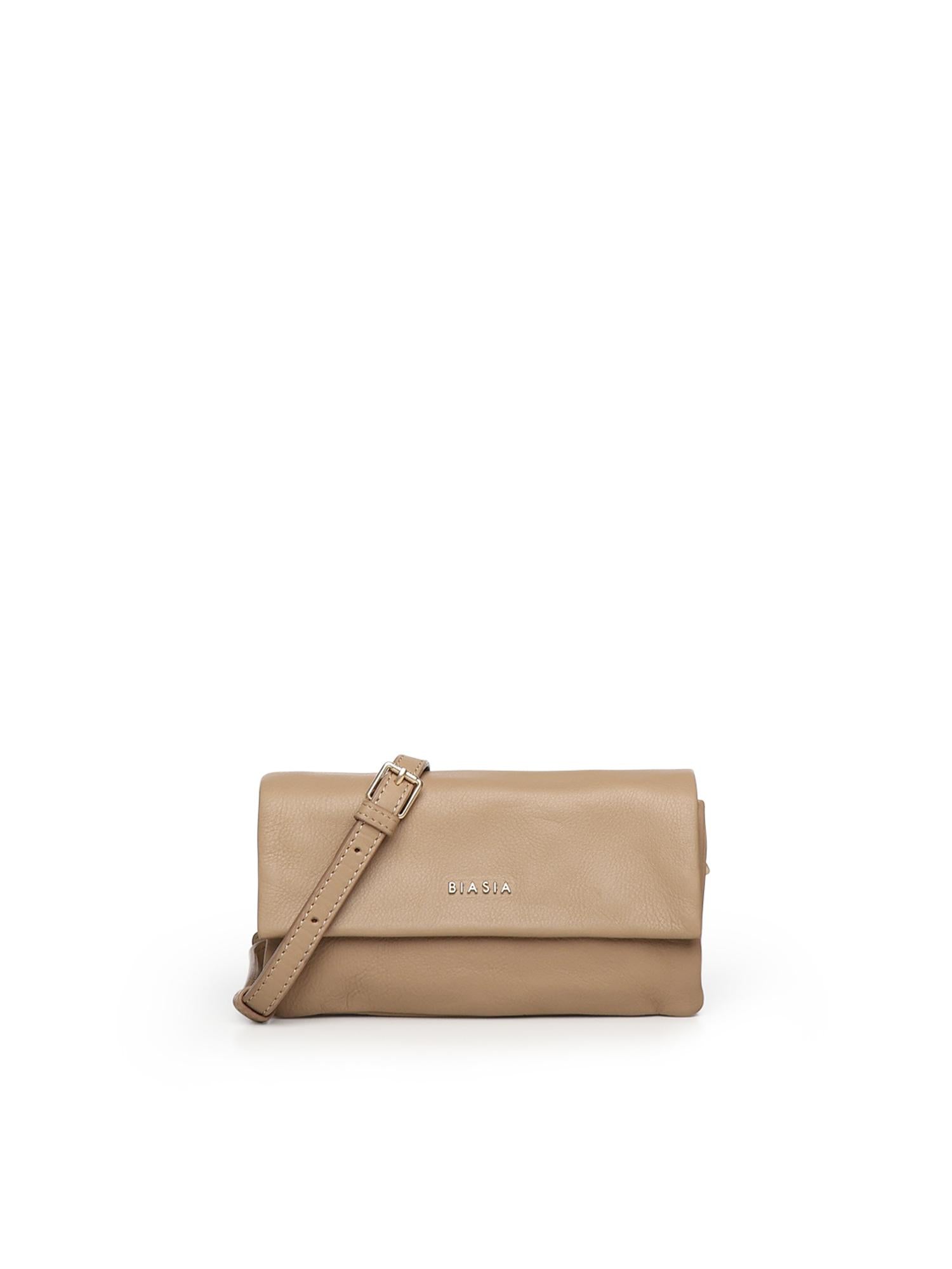 Borsa a tracolla in pelle BIBP9F901 CAMEL BIASIA 