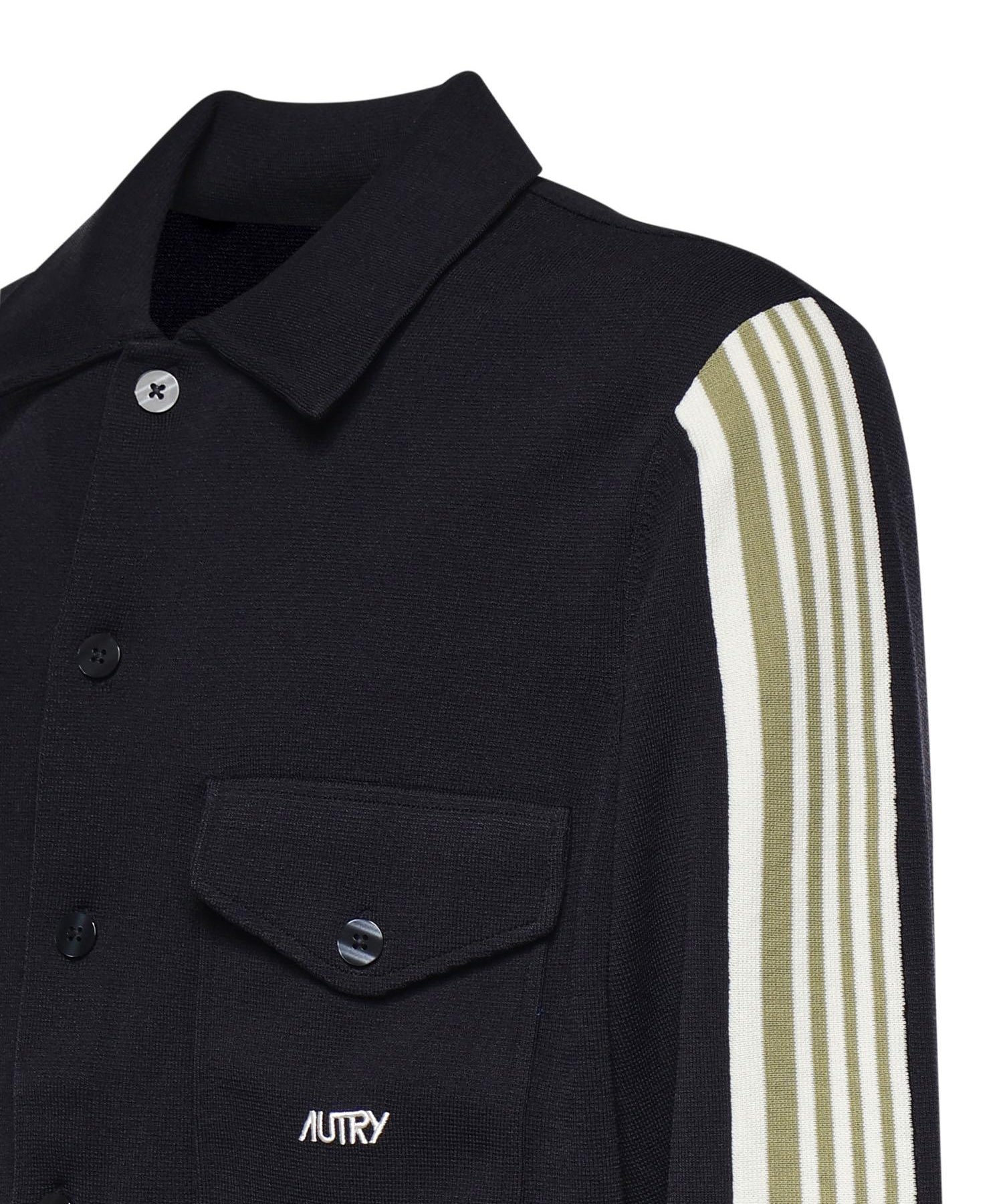 Overshirt in maglia di viscosa con logo JAPM 026B AUTRY 